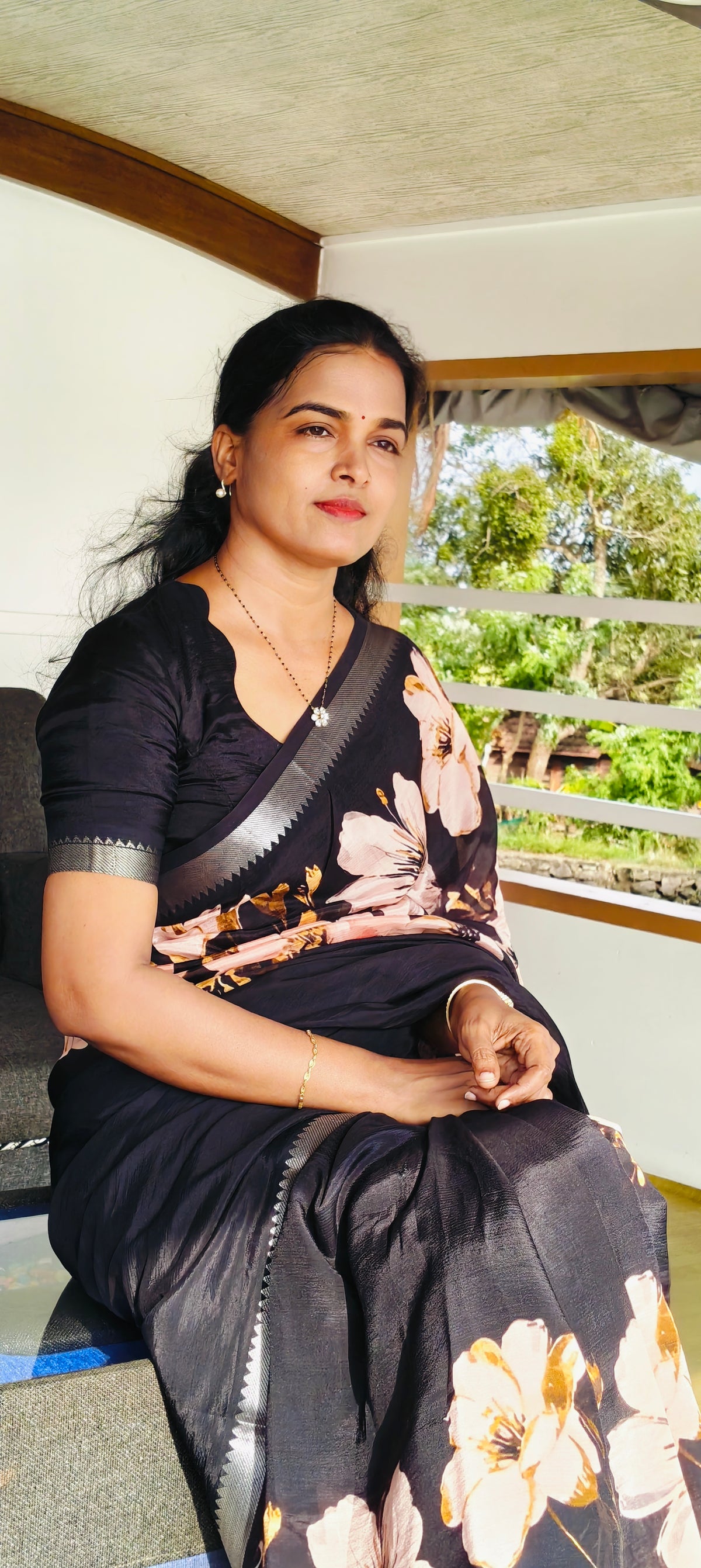 Mangalagiri Floral Digital Pattu Saree LSS59
