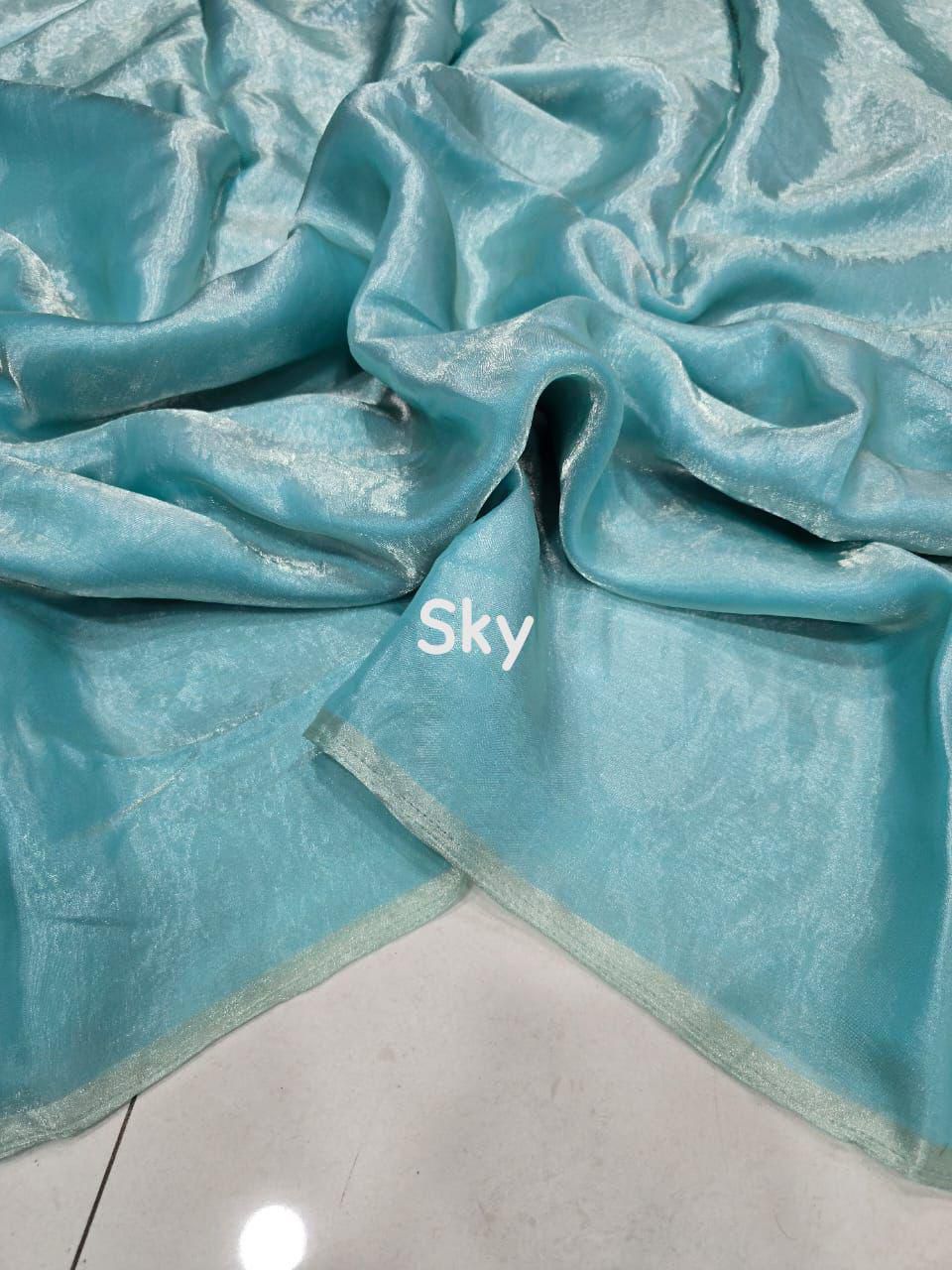 Sky Blue fabric with 'Sky' label