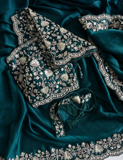 Stitched blouse sarees