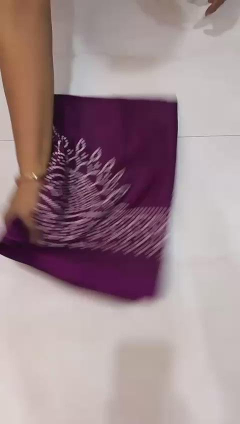 Crepe Ajrakh Silk Saree