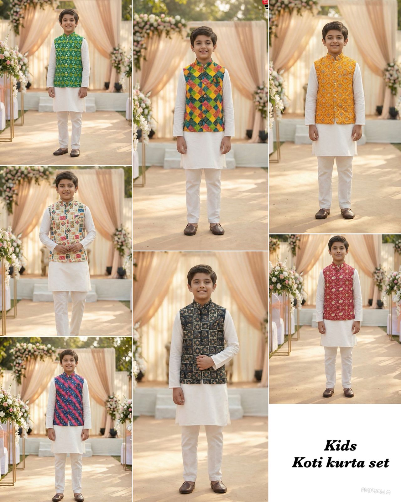 Red,multicolor,pink and blue,black, yellow, parrot green and beige 