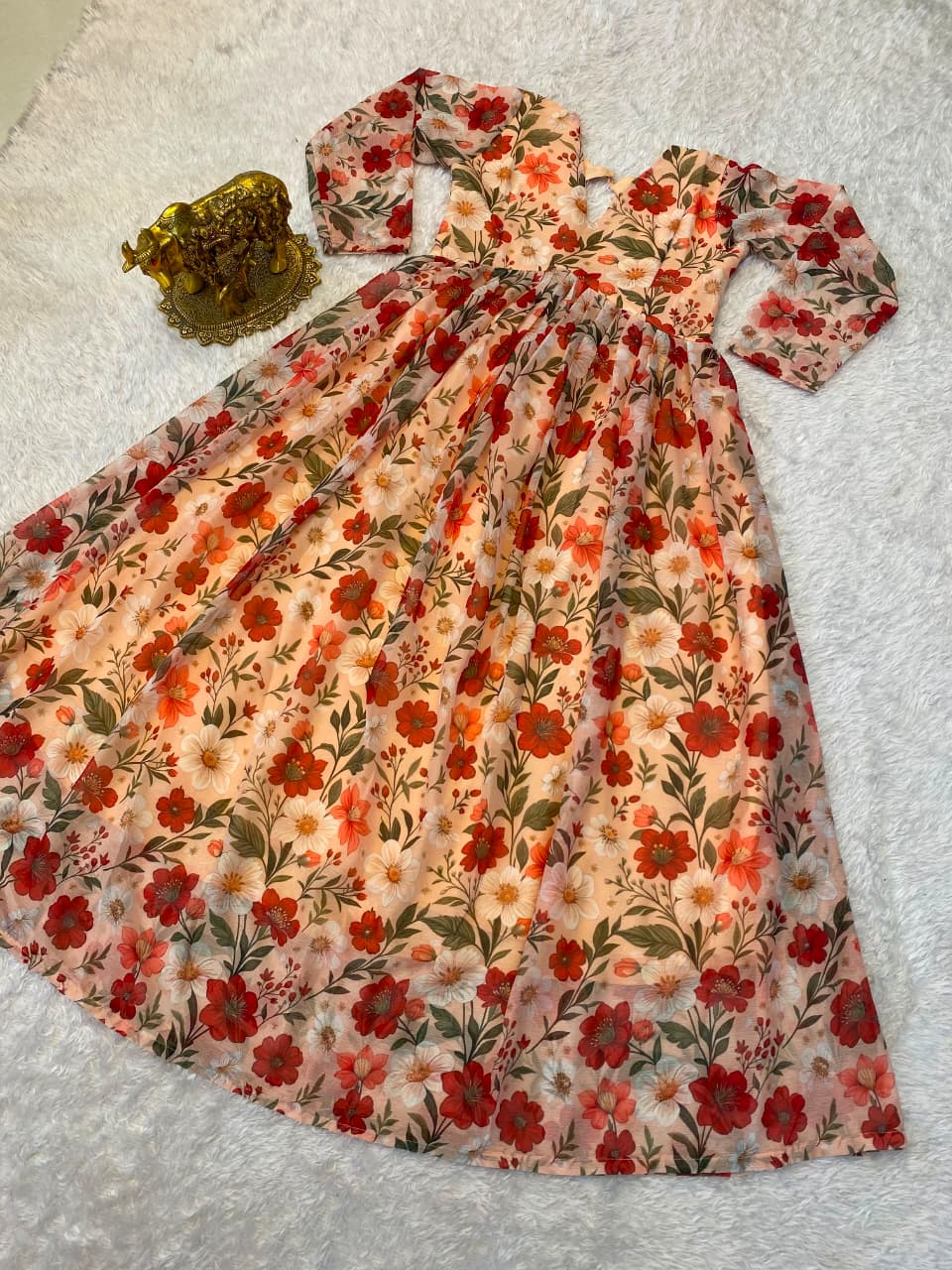 Floral Chiffon Maxi Dress