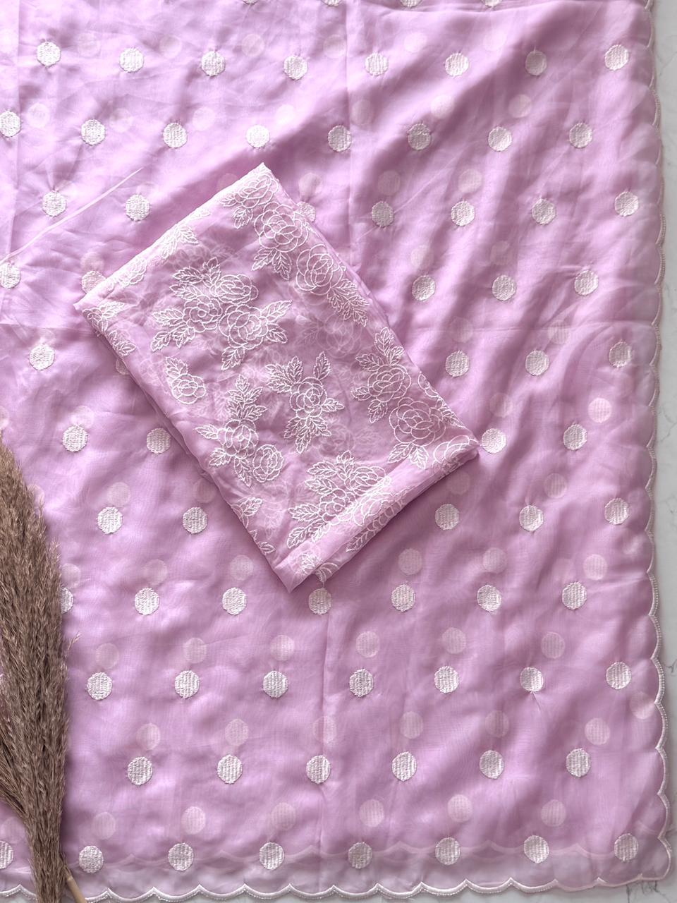 Lavender with white dots