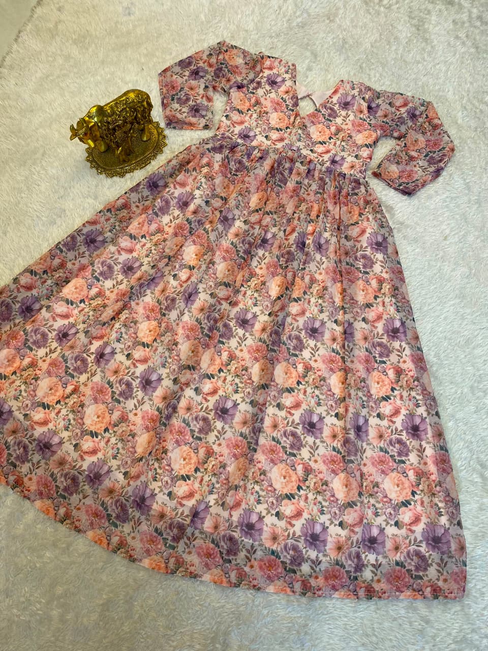 Floral Chiffon Maxi Dress