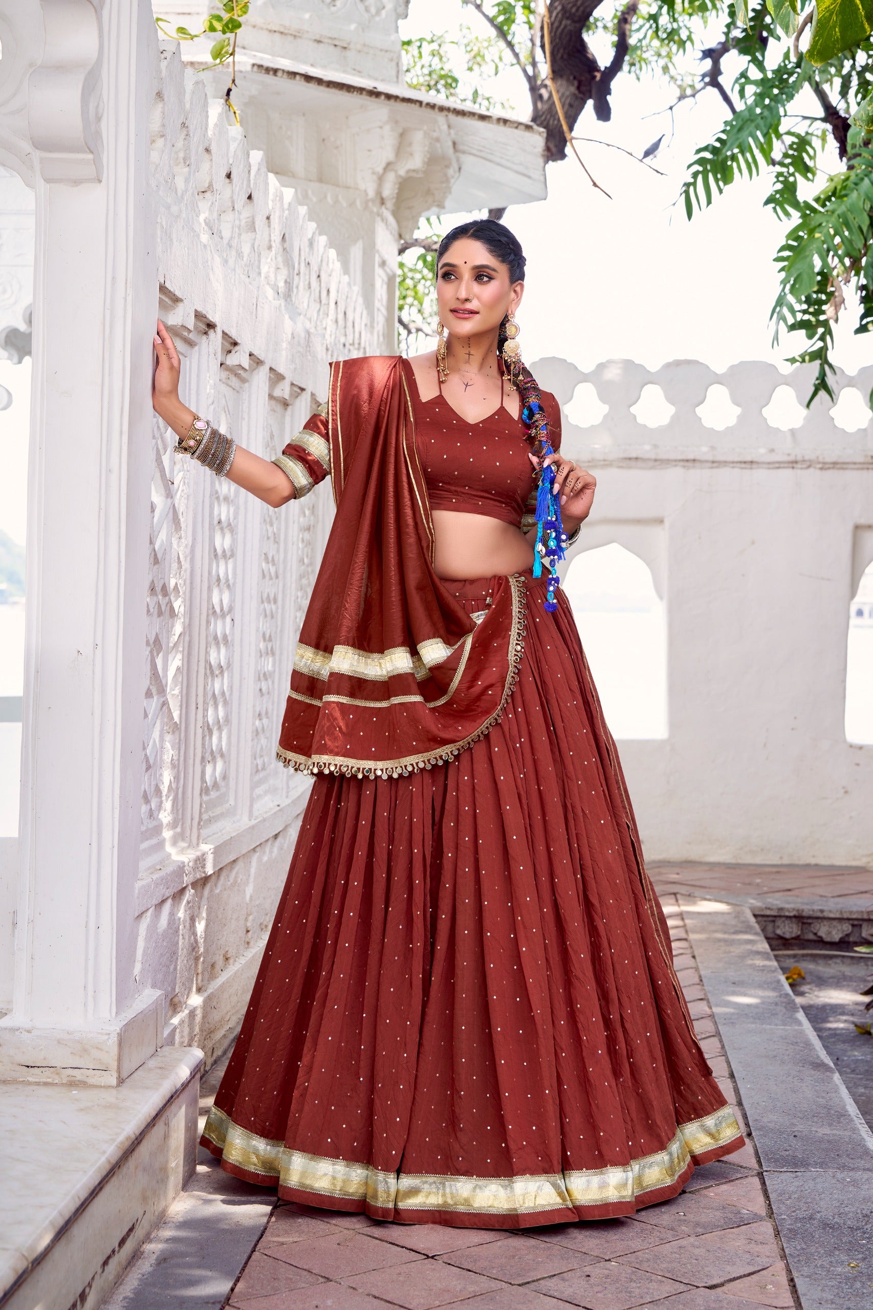 Maroon lehenga 