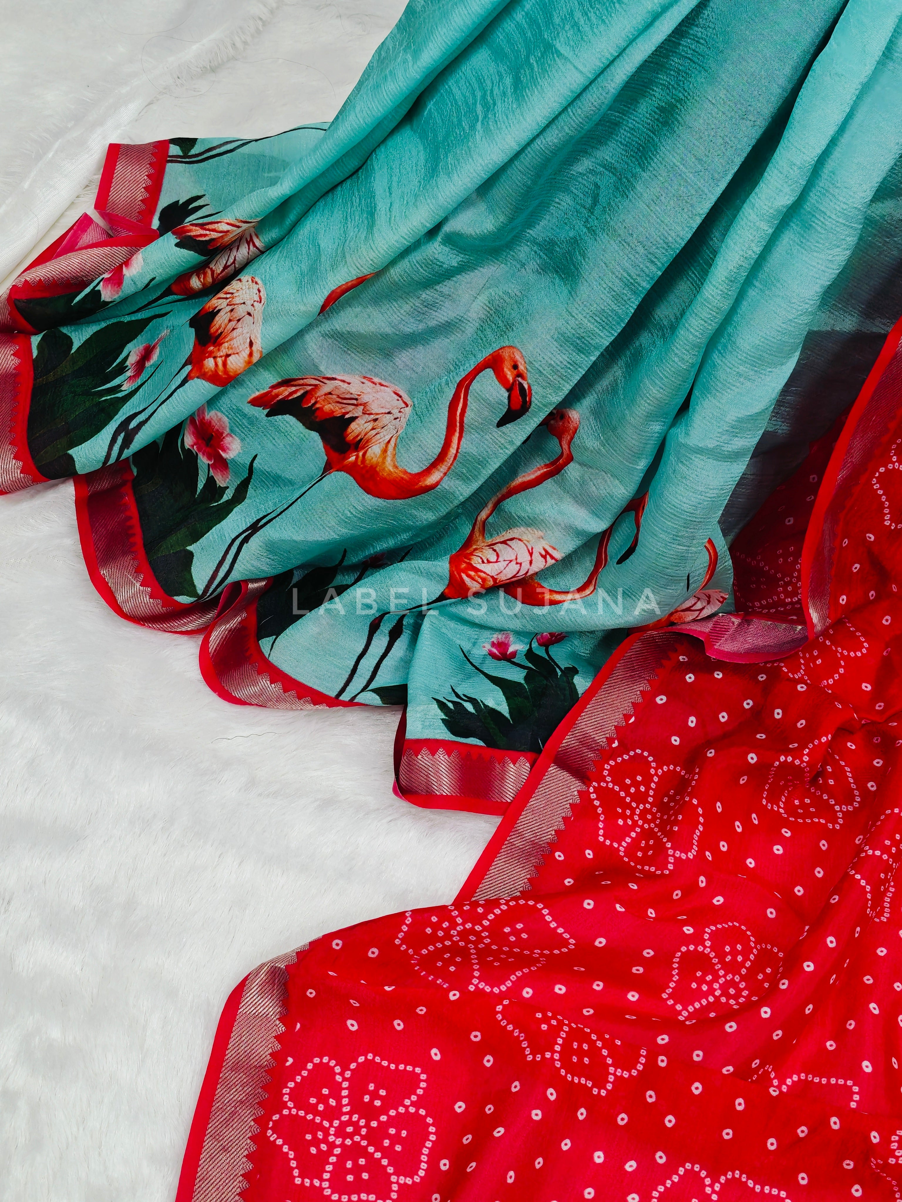 Langa Voni Style Mangalagiri Digital Pattu Saree LSS15