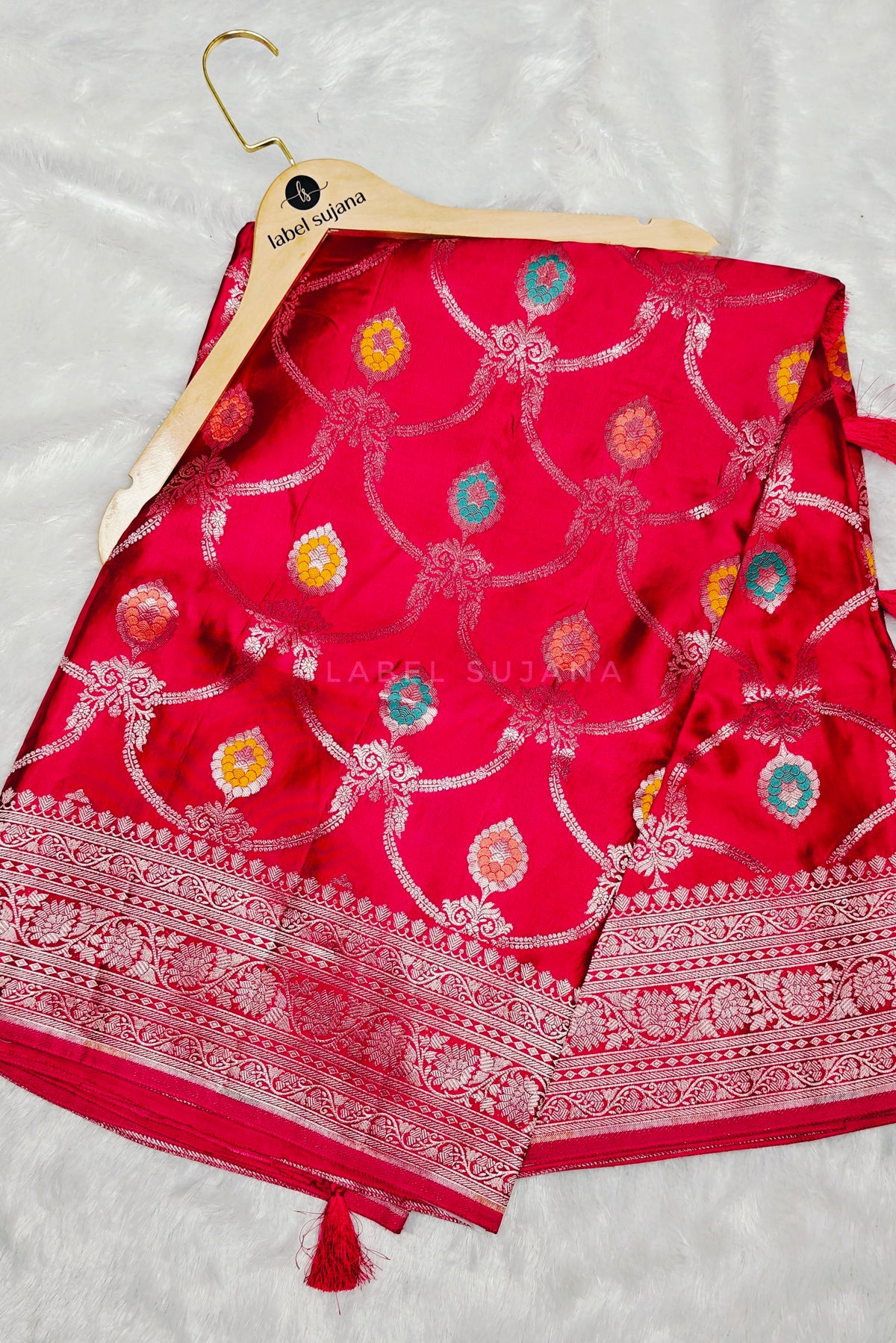 A Pink Silk Saree