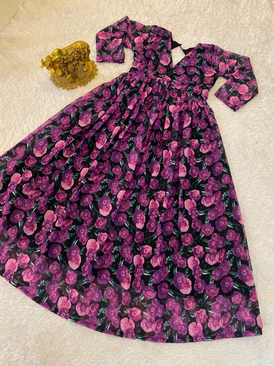 Floral Chiffon Maxi Dress