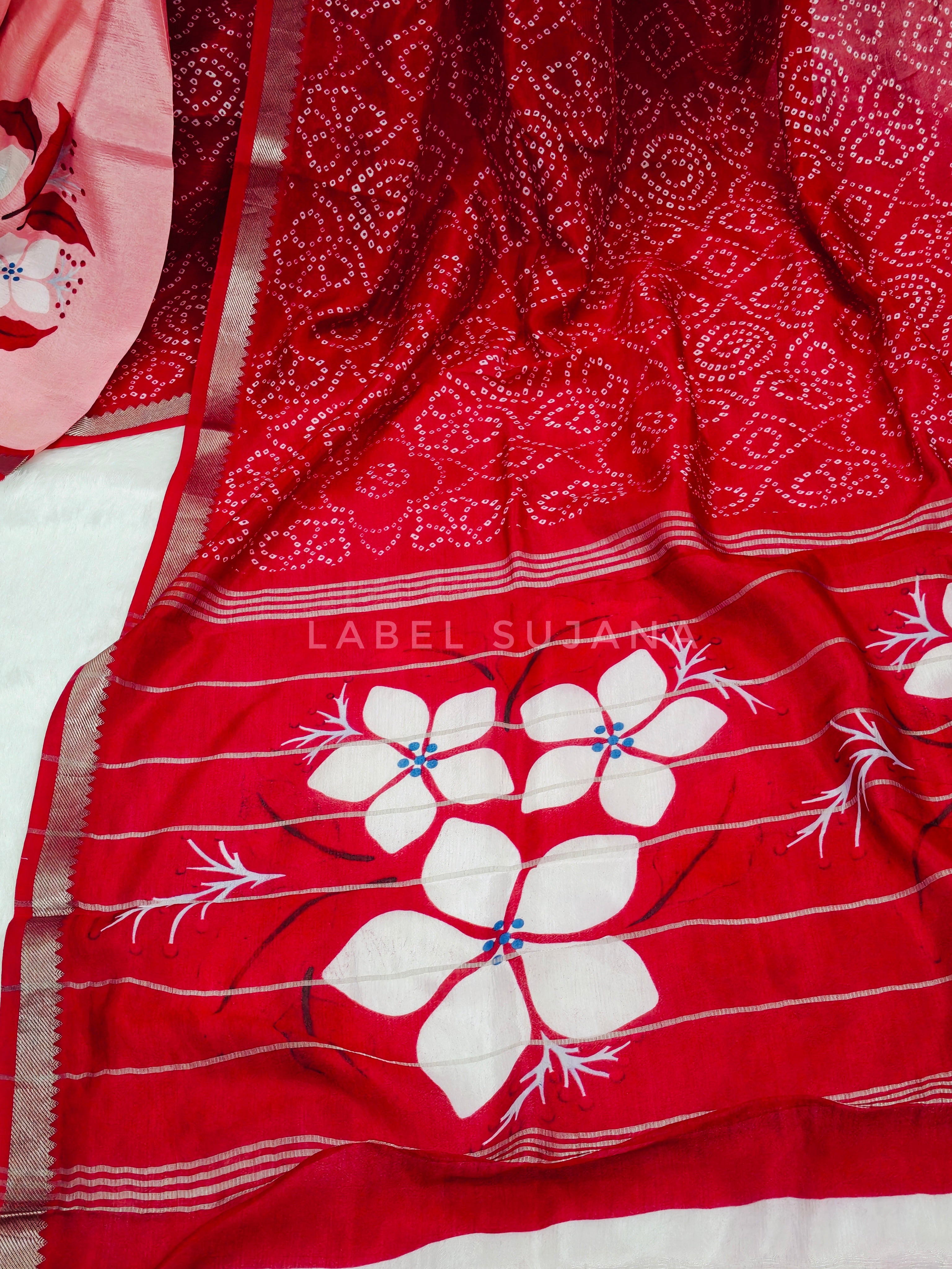 Langa Voni Style Mangalagiri Digital Pattu Saree LSS15