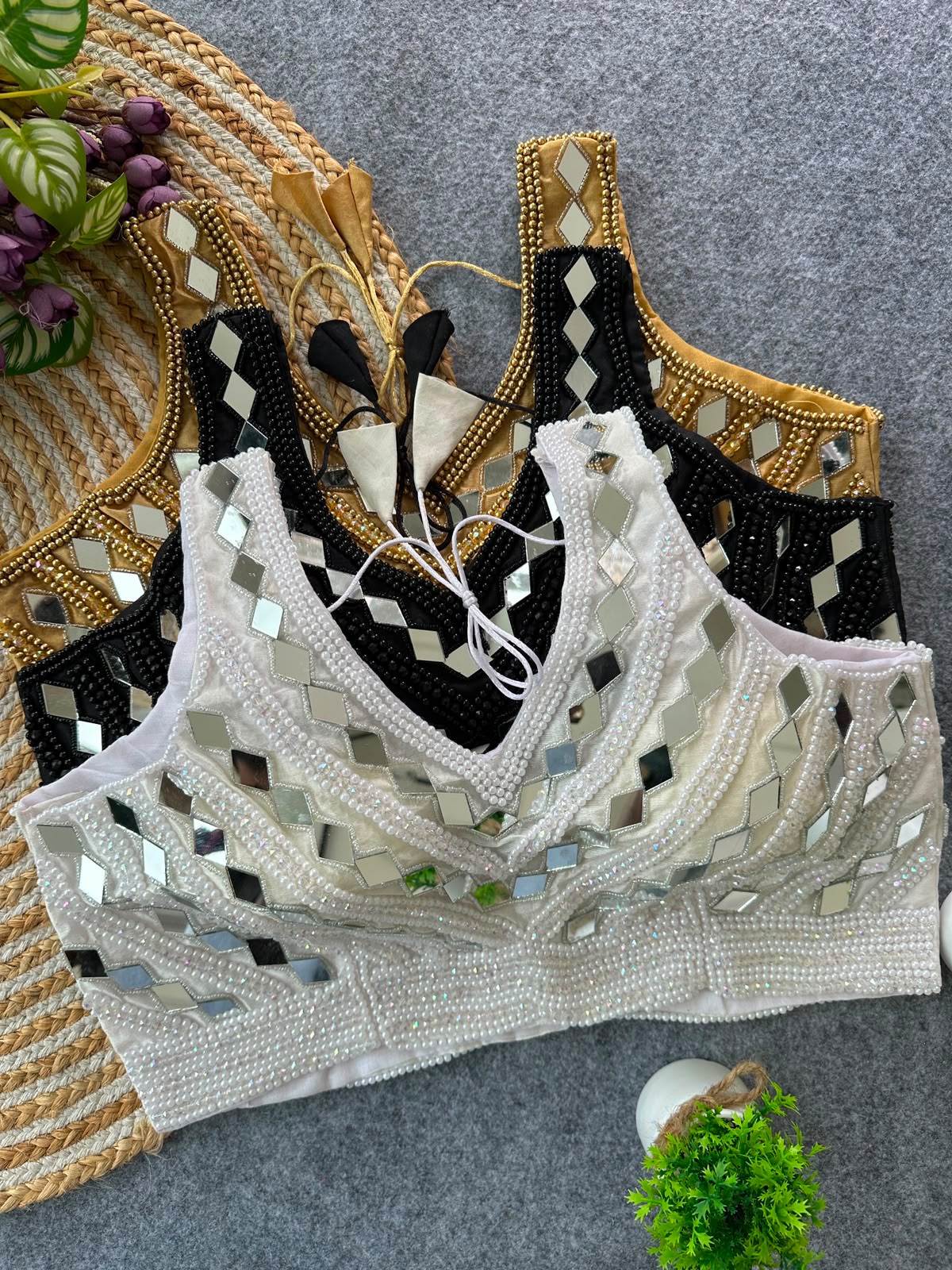 Black, white, gold 