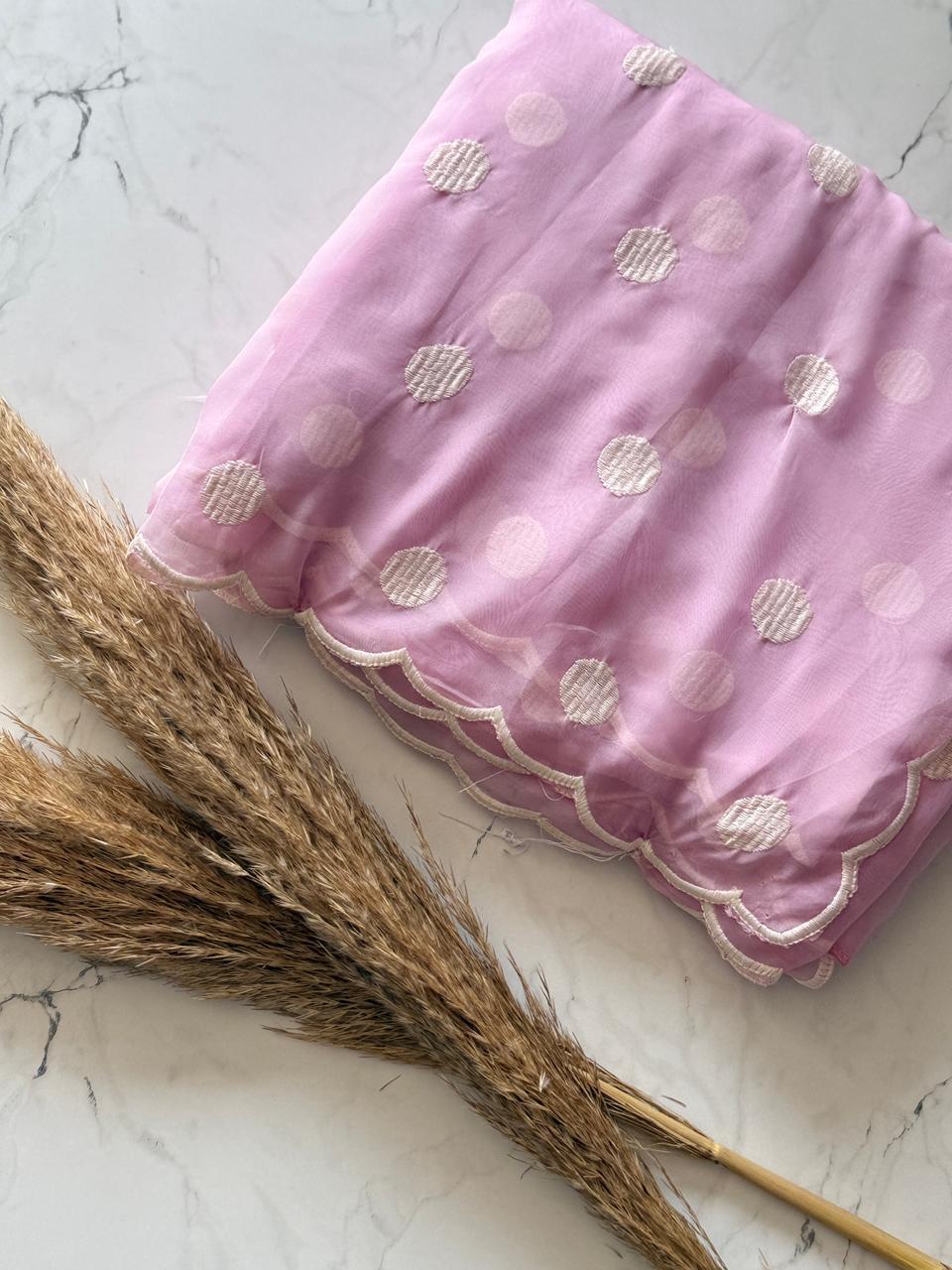 Lavender with white dots