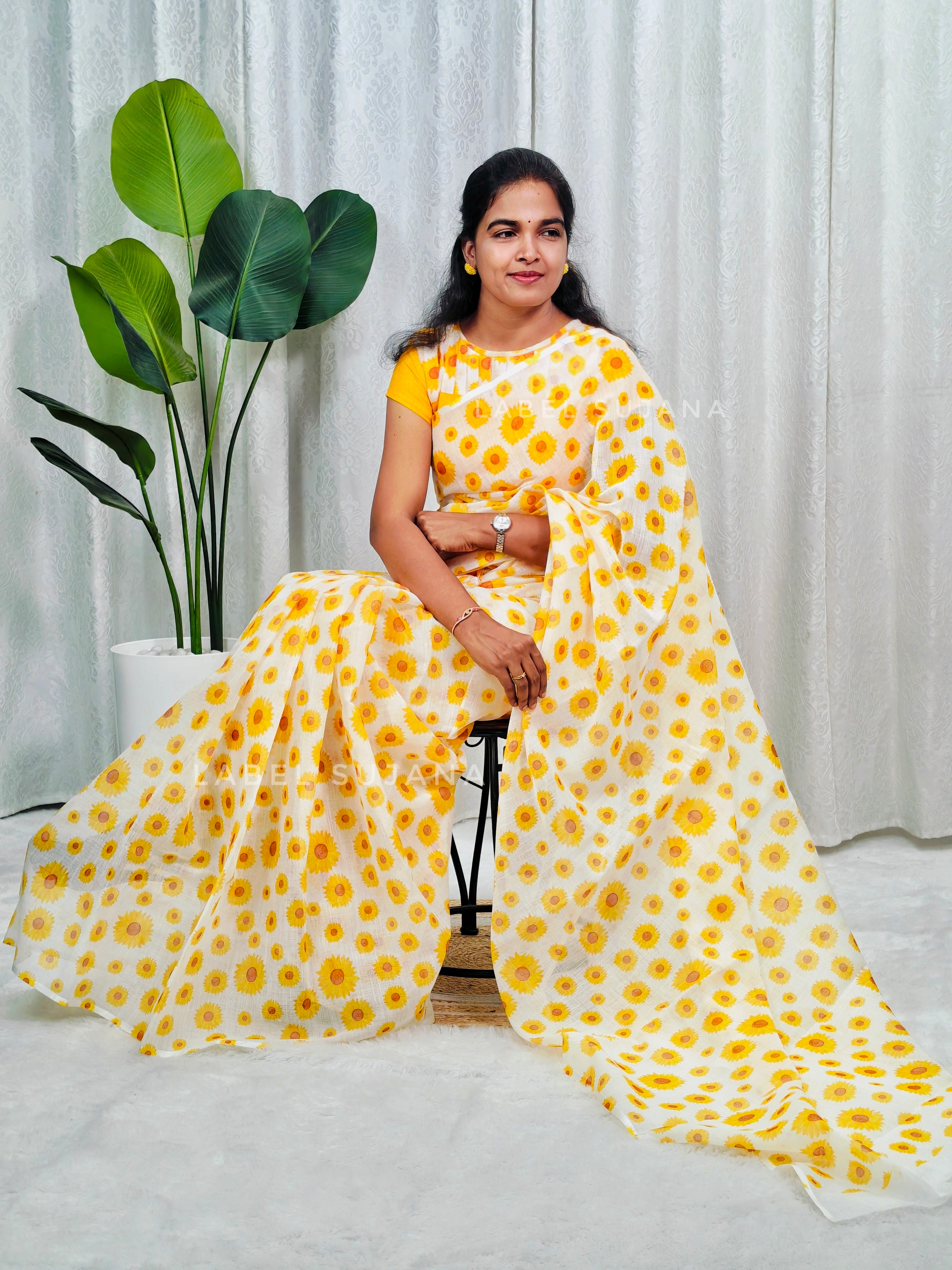 Sunflower Retro Saree LSS04