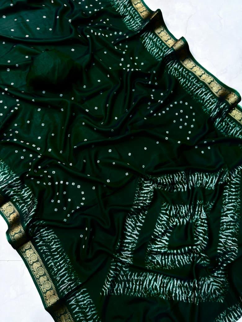 Dark green fabric with gold patterns 