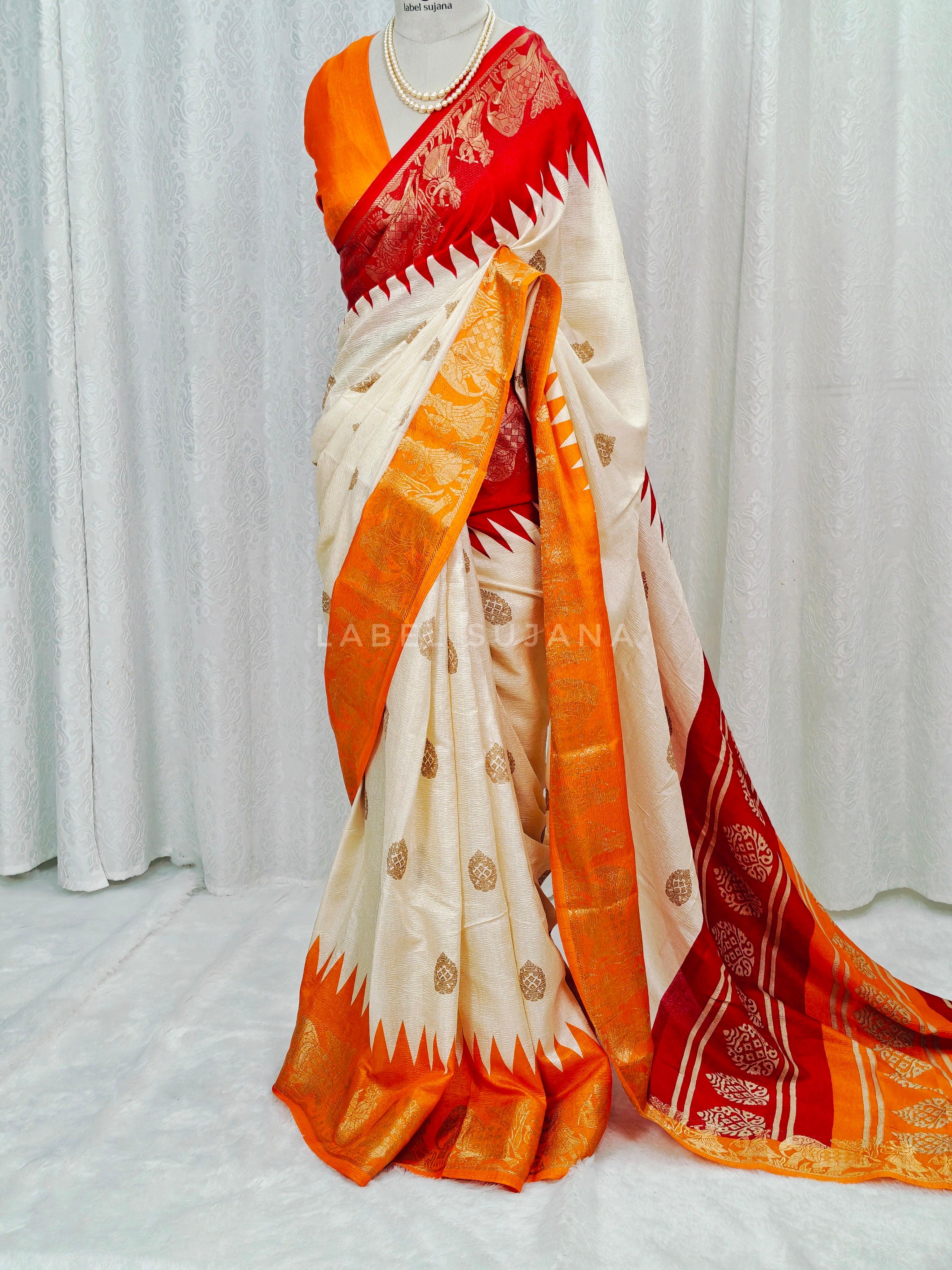 Gollabhama Butter Tussar Silk Saree LSS14