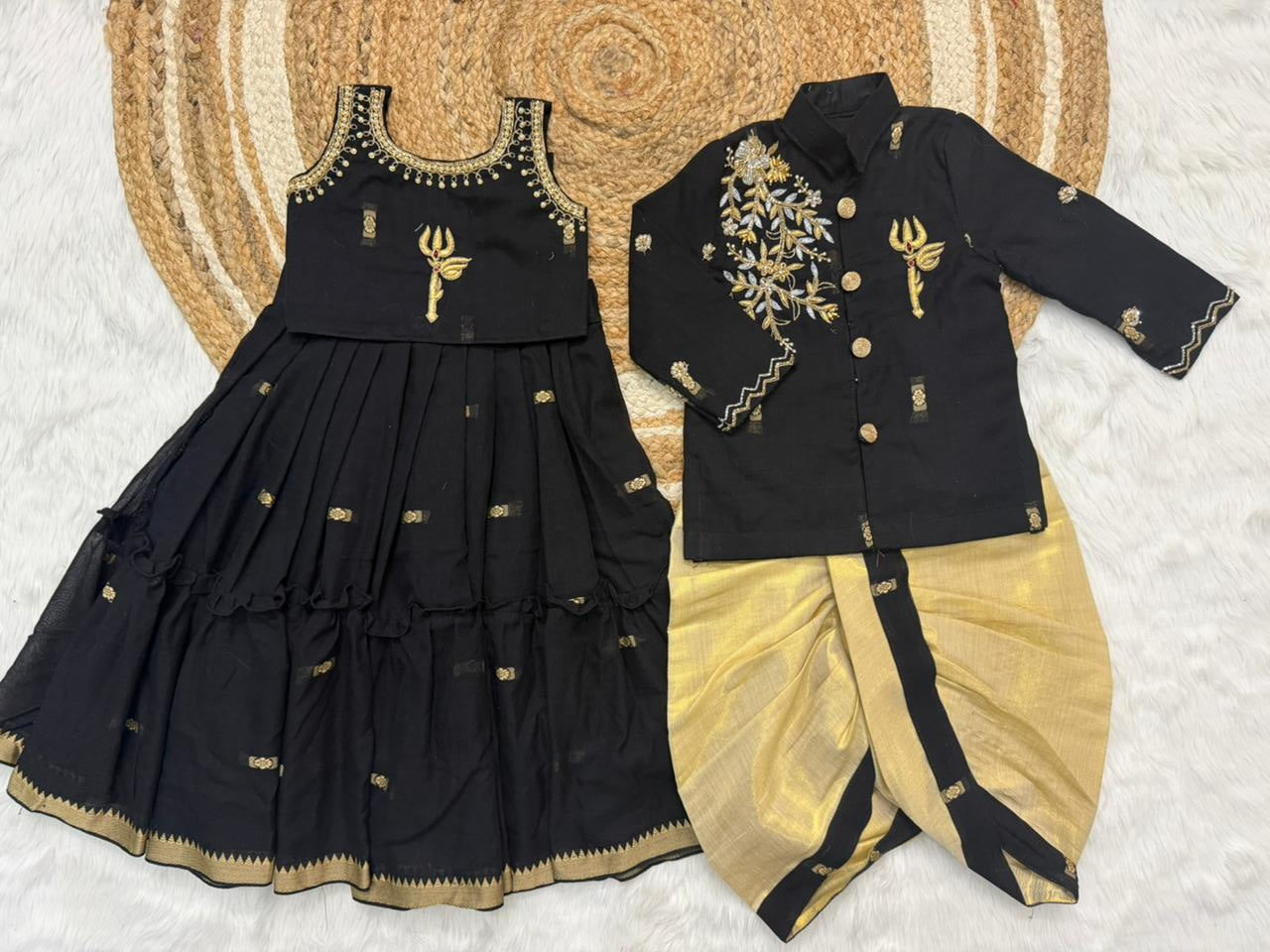 Narayanapet Handloom Cotton Brother and Sister combo sets