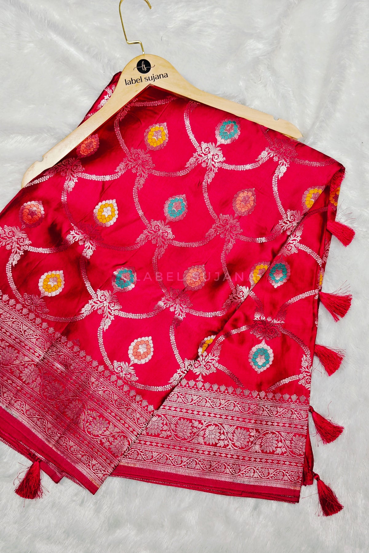 A Pink Silk Saree