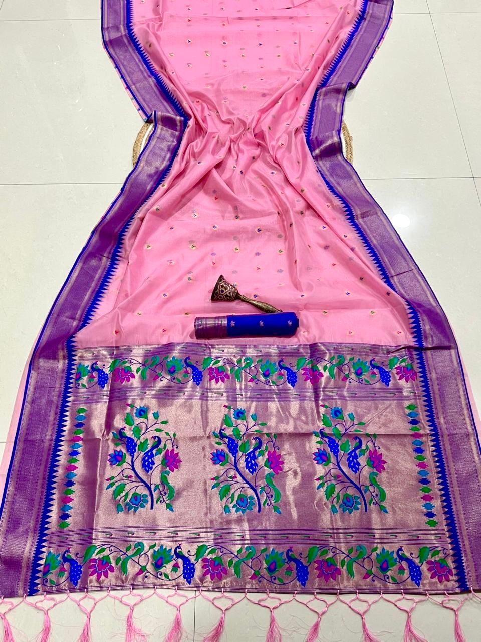 Bamboo organza silk sarees
