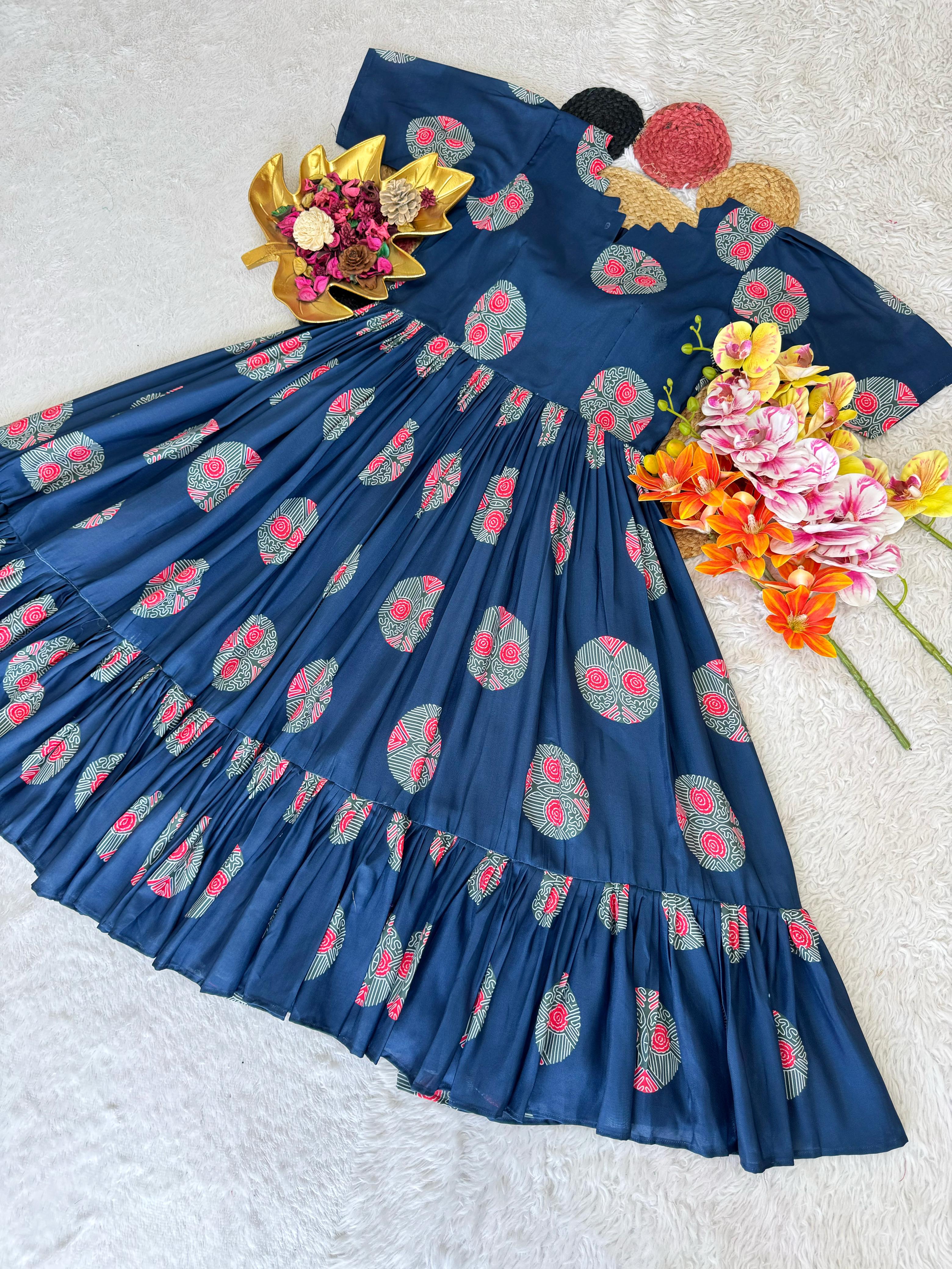 Blue floral frock