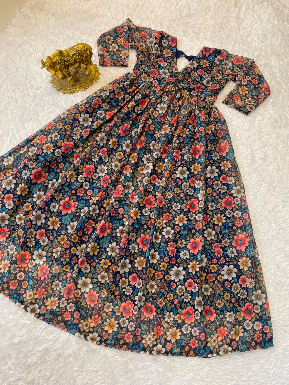 Floral Chiffon Maxi Dress
