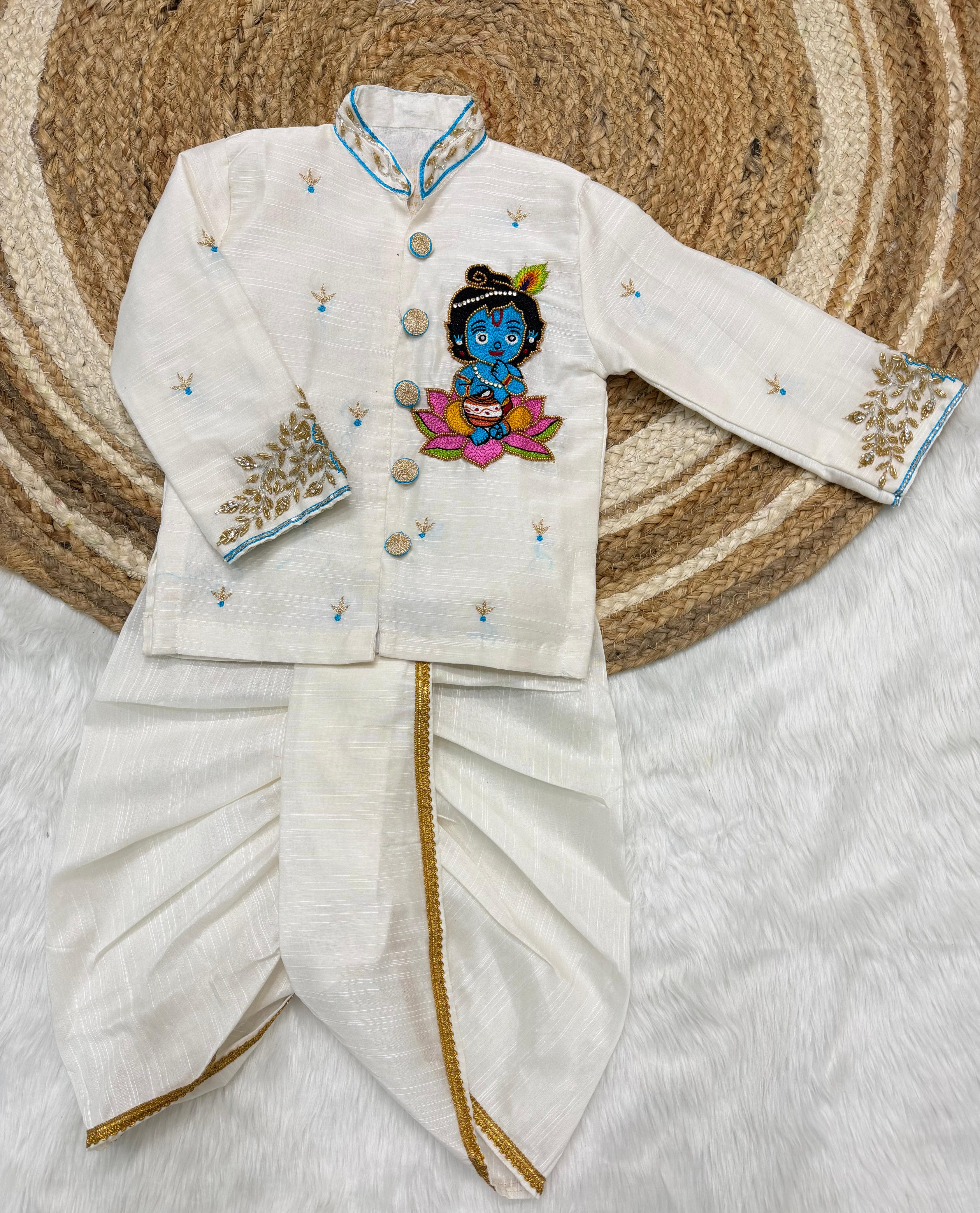 White dhoti set 