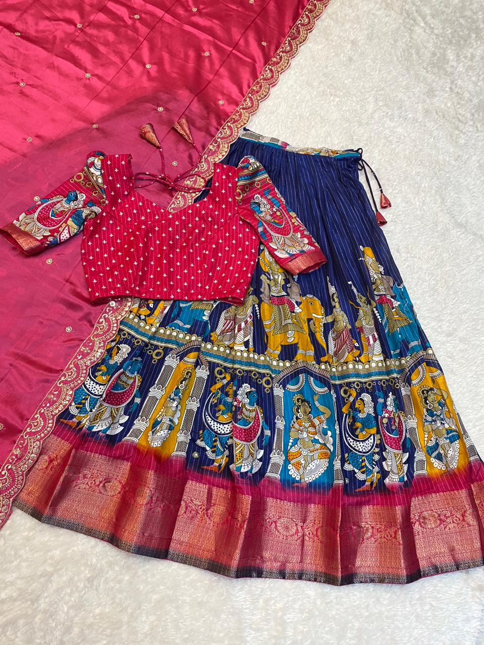 Pink & royal blue