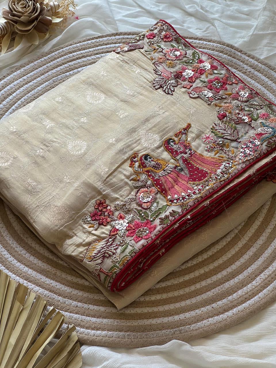 Premium Dola Silk Sarees with coding and multi sequence work