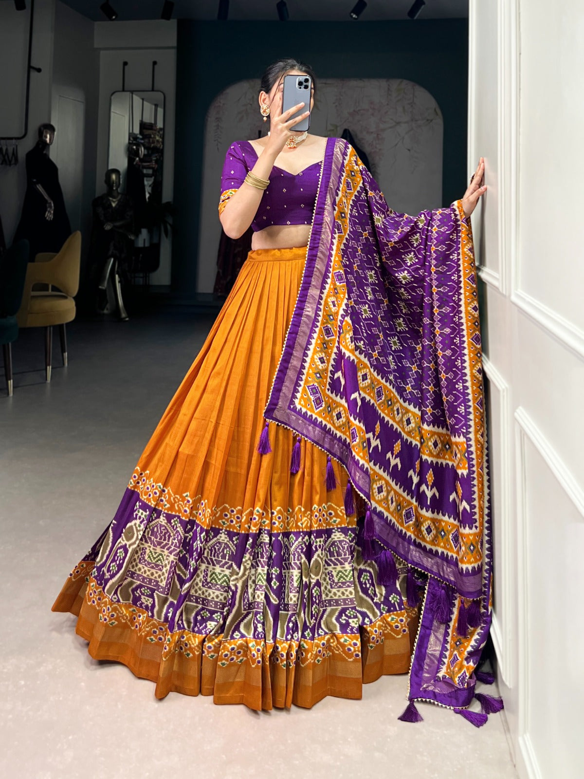 Mustard yellow traditional outfit 