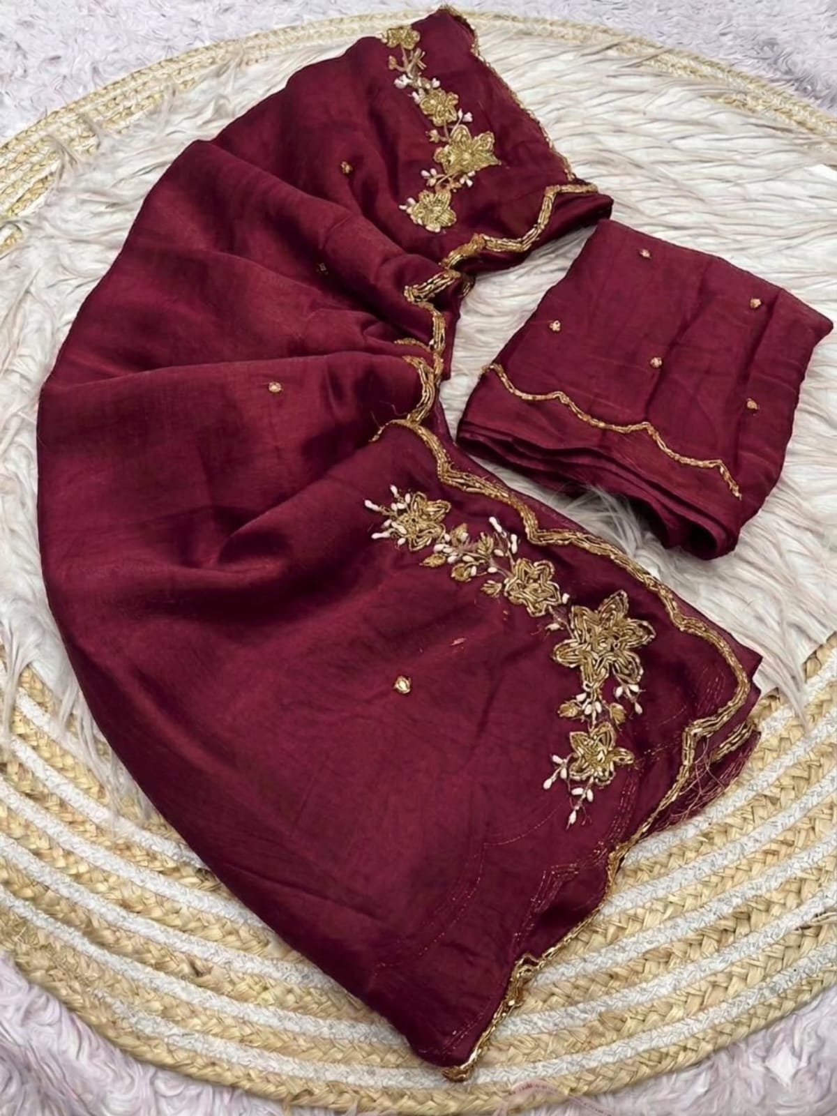 Soft crush silk party wear sarees