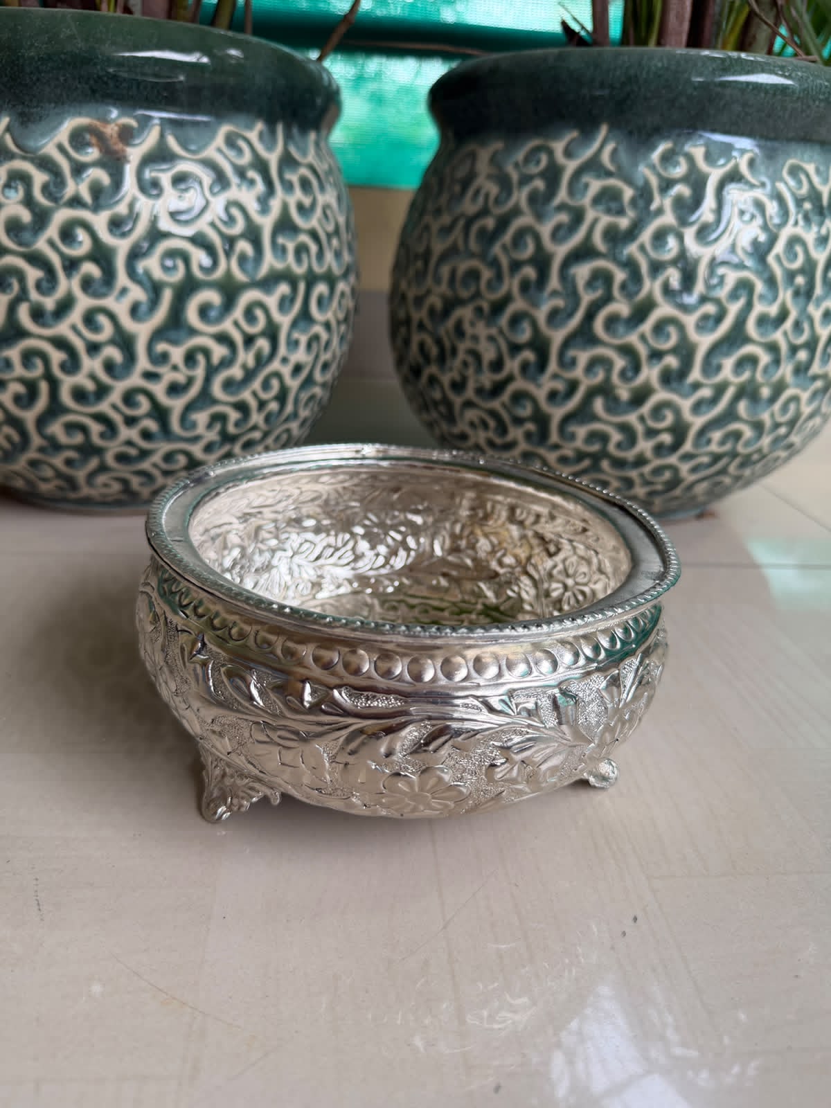 German Silver small shiny urli