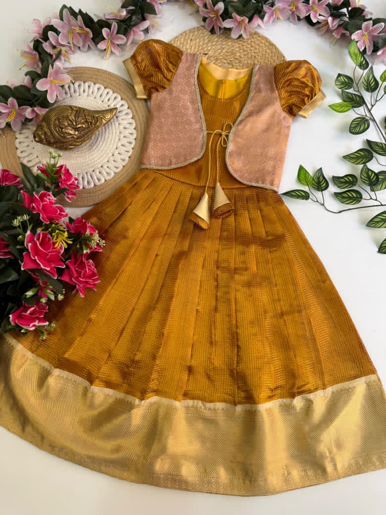 Gold colour dress 