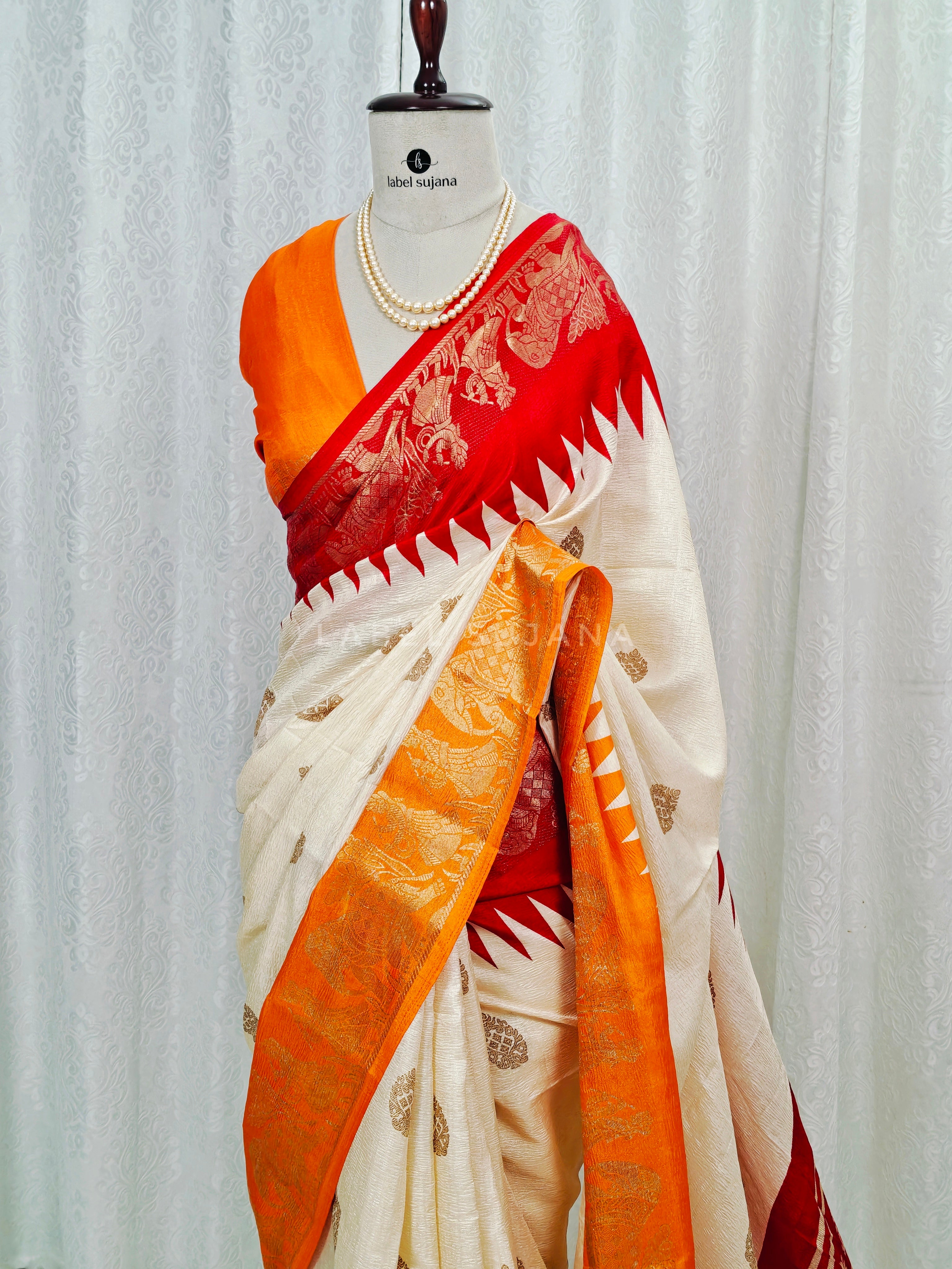 Gollabhama Butter Tussar Silk Saree LSS14