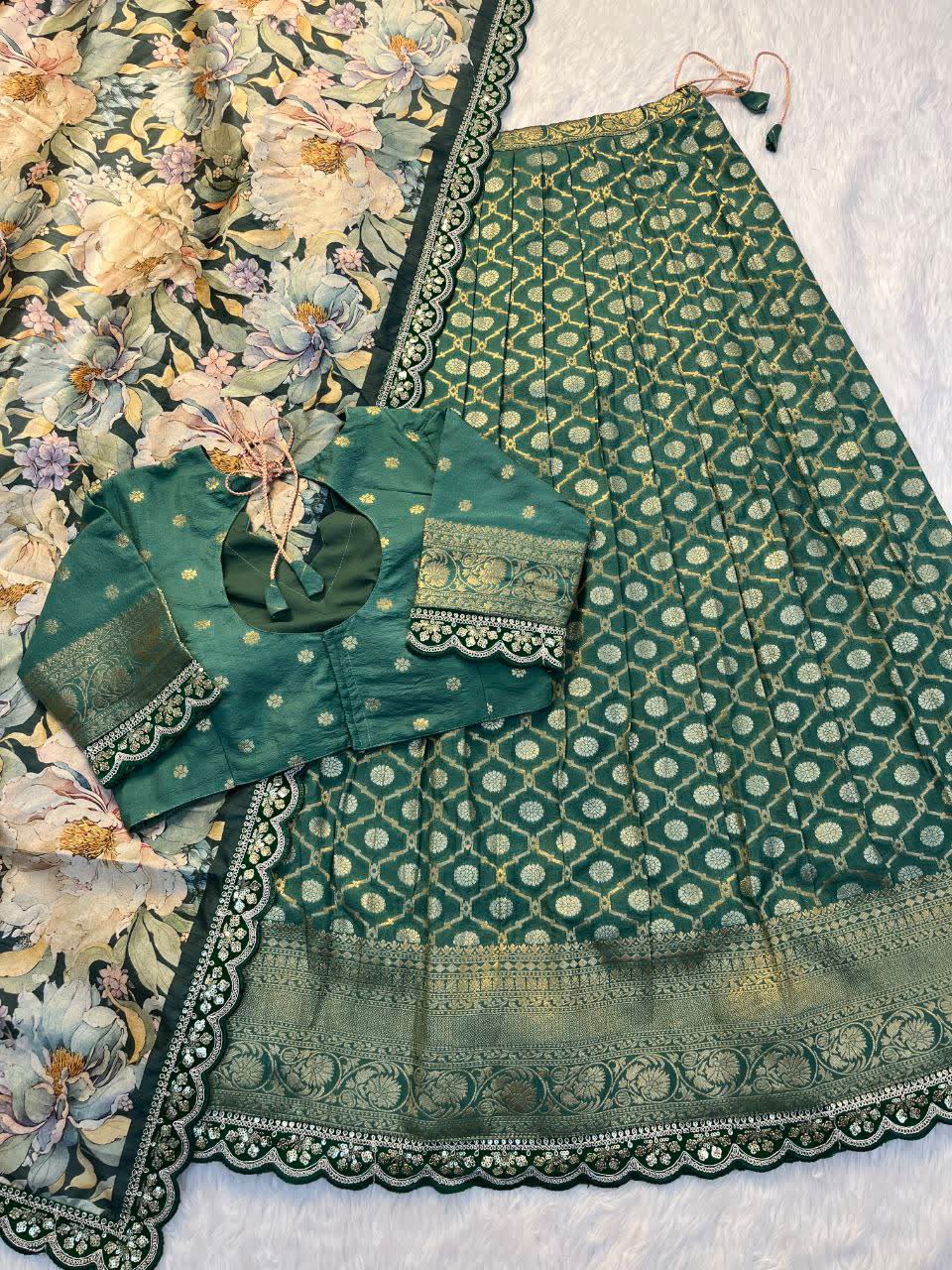 Soft Banarasi Party Wear Lehenga