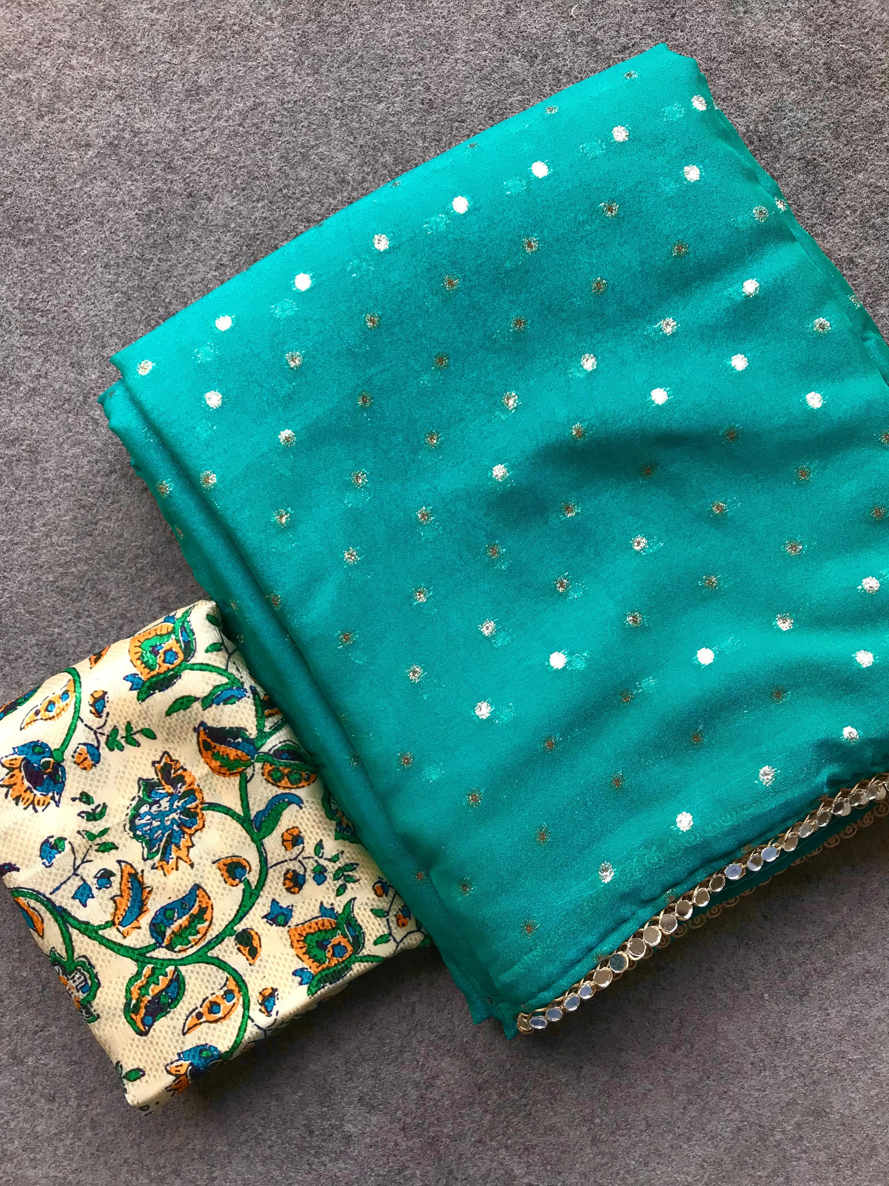 Sky blue saree 