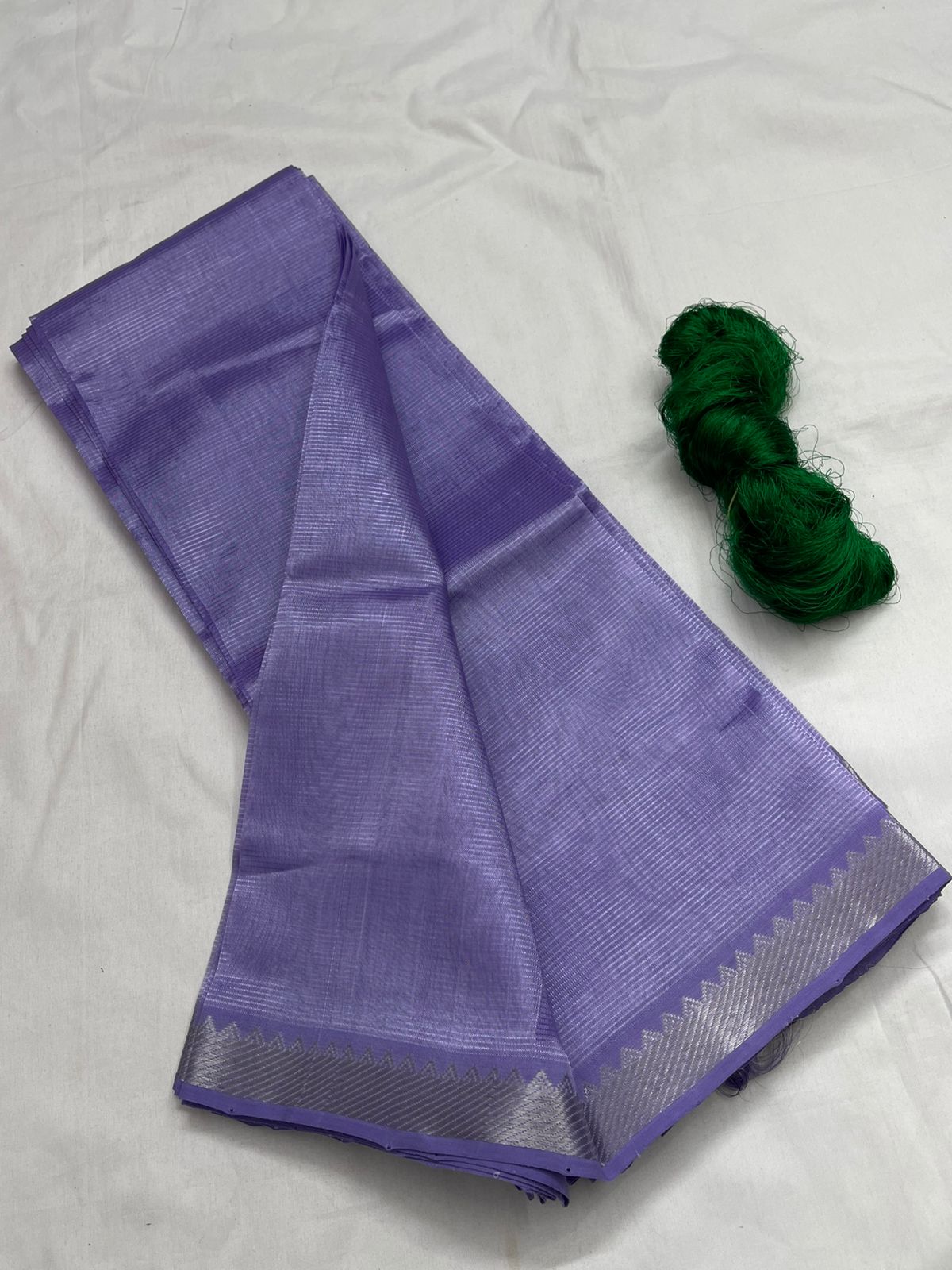 A Lavender Mangalagiri Handloom pattu saree