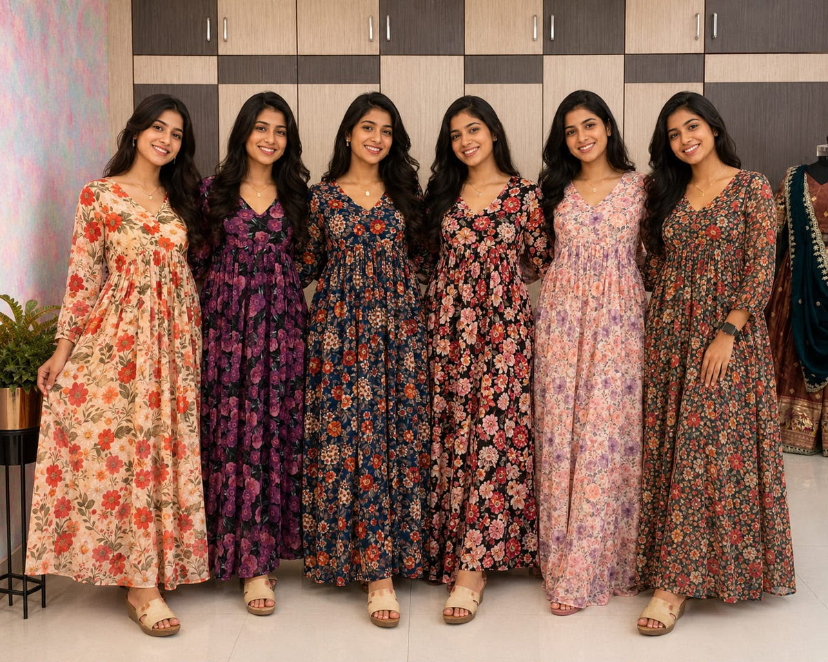 Floral Chiffon Maxi Dress