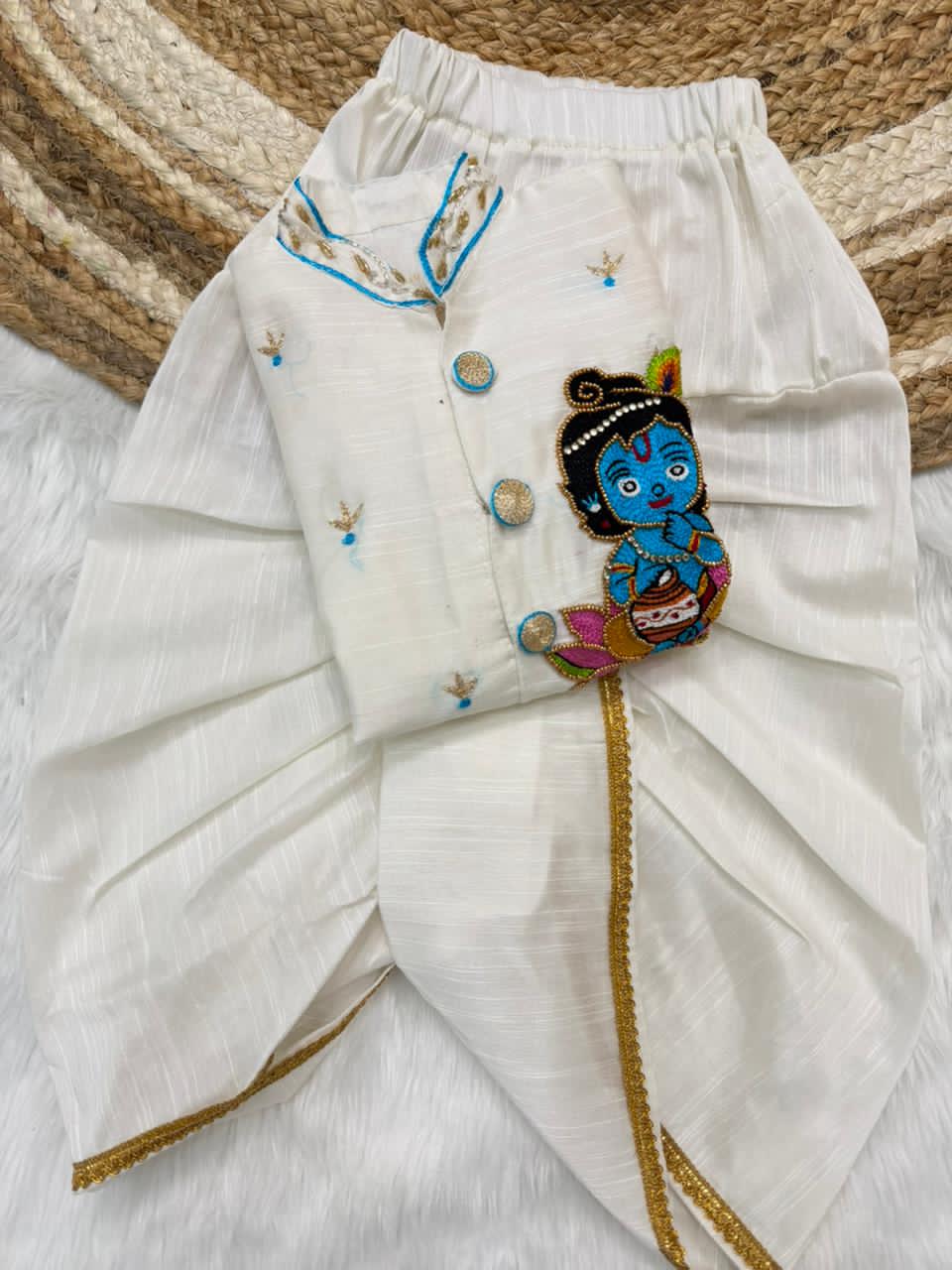 White dhoti set 