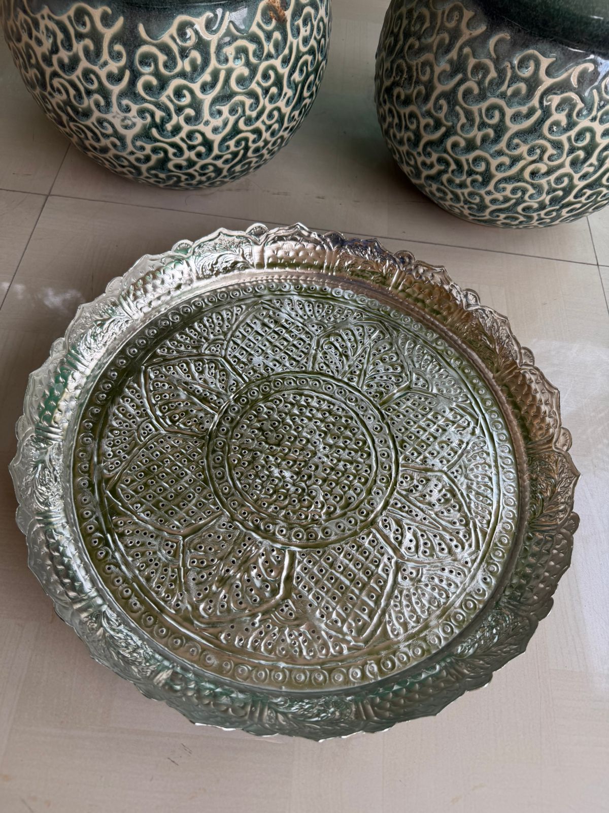German Silver snanpatram hole plattar for bridal &idol