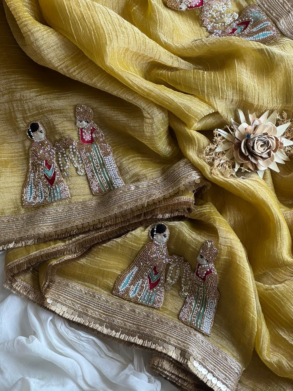 Light yellow fabric 