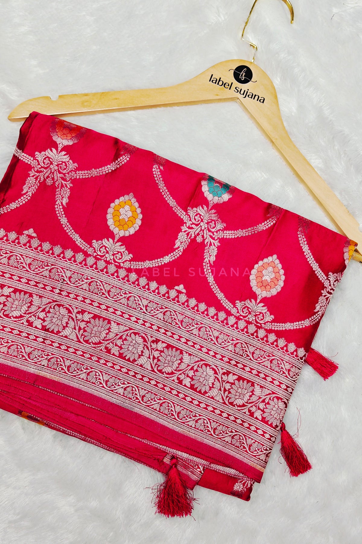 A Pink Silk Saree