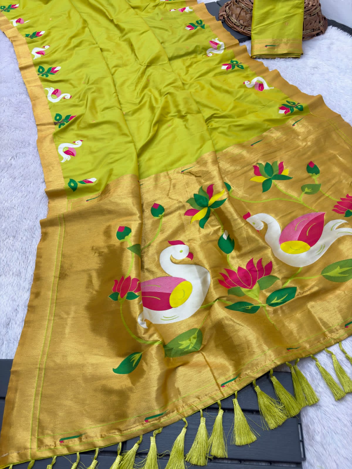 Parrot Green fabric 