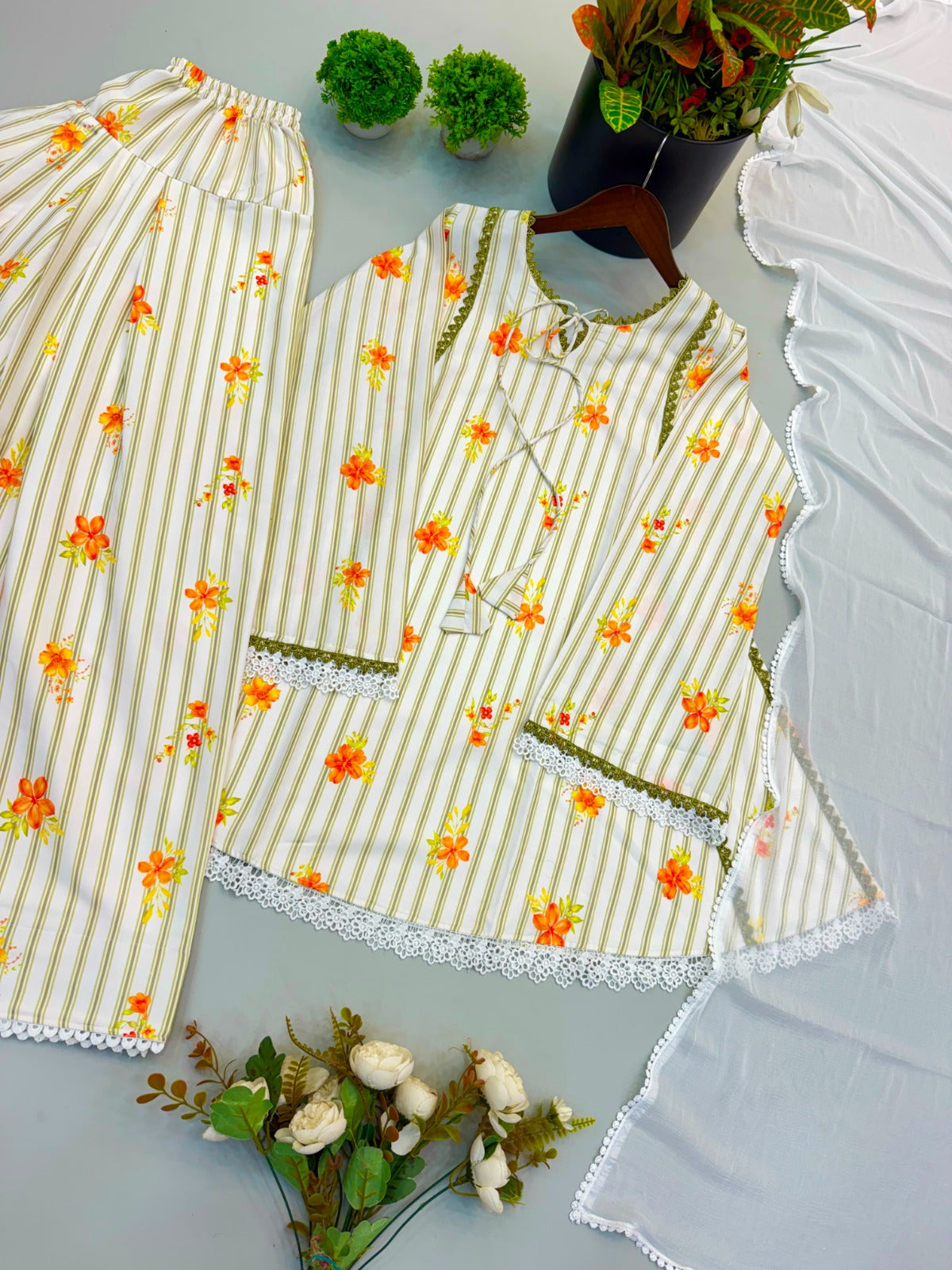 Natural crepe co ord set