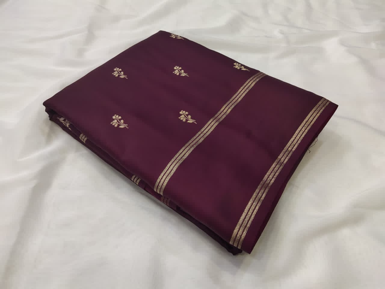 Wine fabric with embroidery work