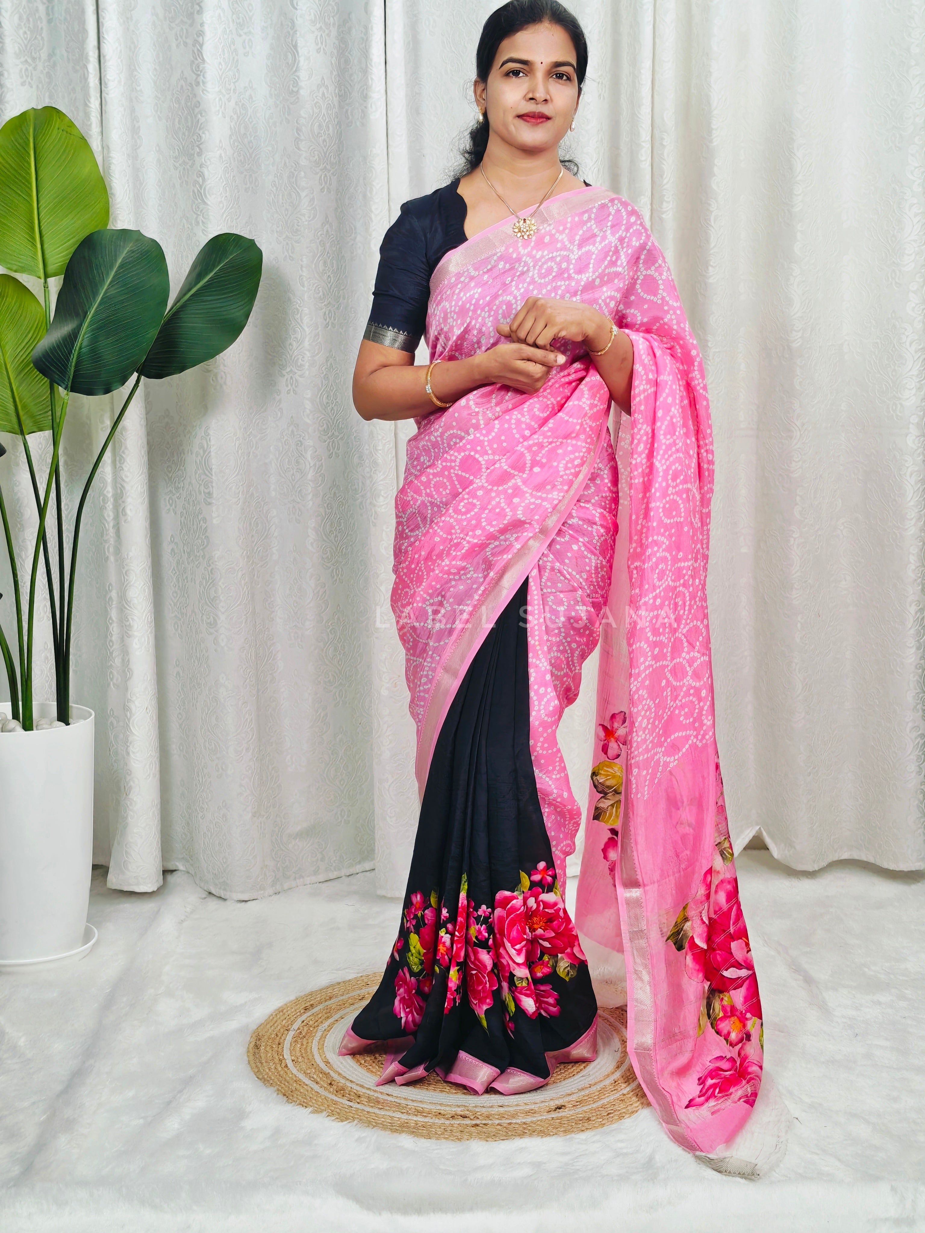 Langa Voni Style Mangalagiri Digital Pattu Saree LSS15