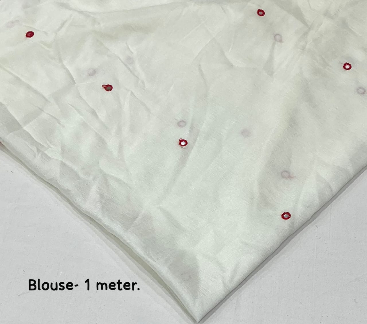 Maroon saree with white blouse 