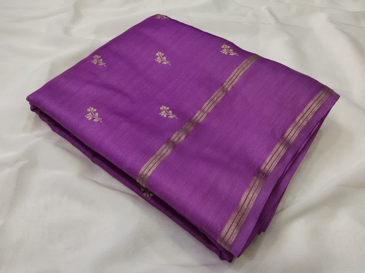 Lavender fabric with embroidery work 