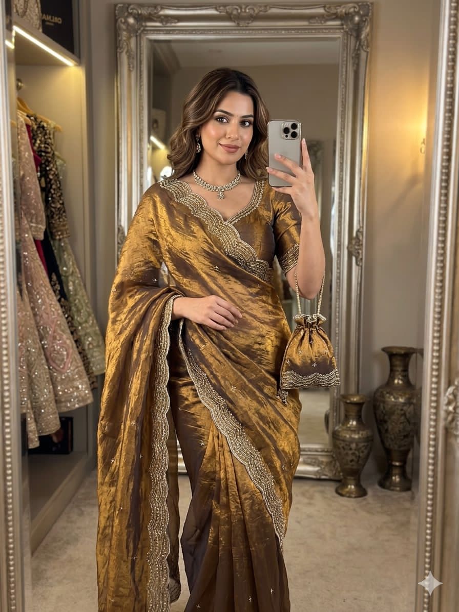Gold saree 