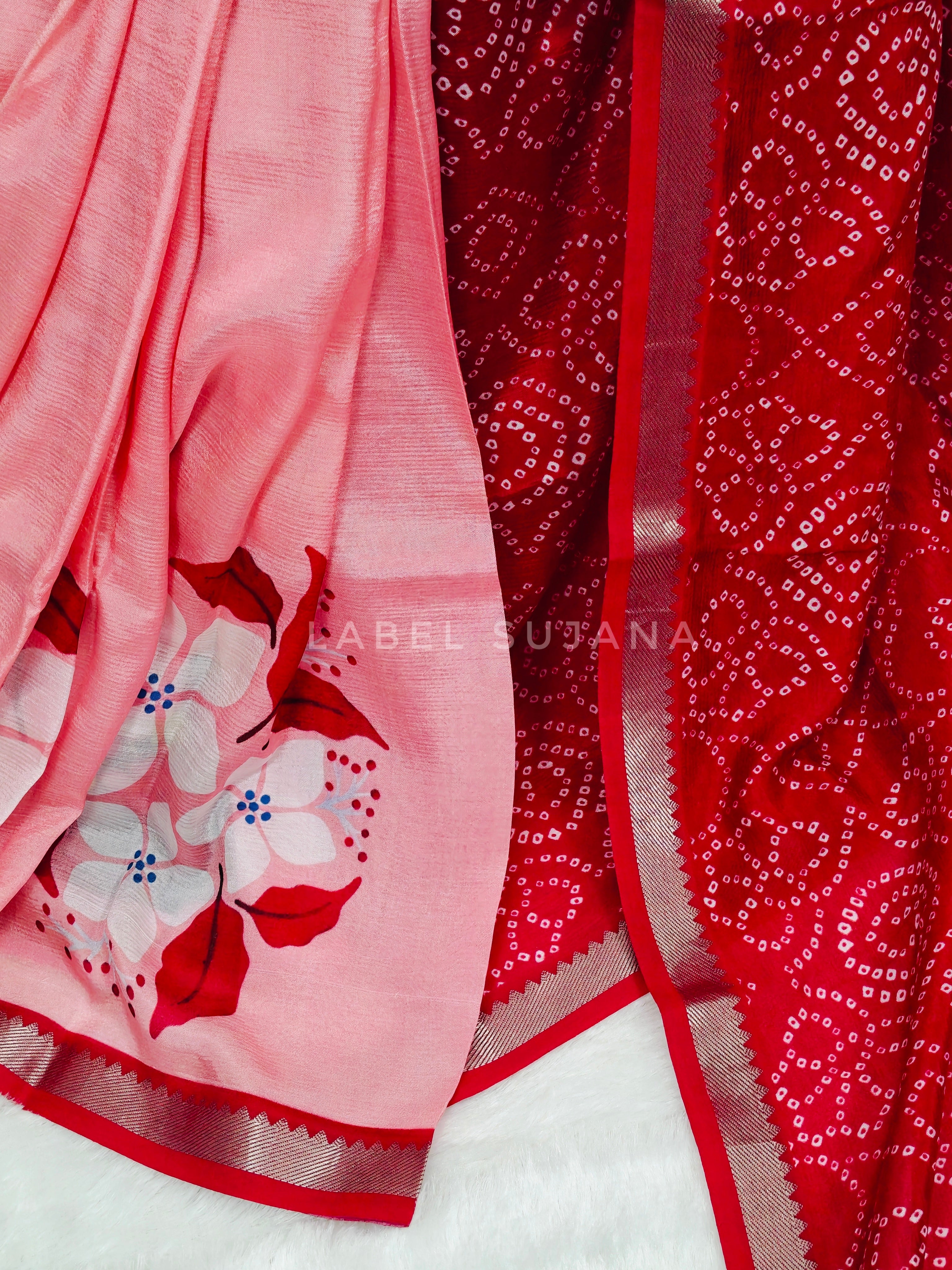 Langa Voni Style Mangalagiri Digital Pattu Saree LSS15