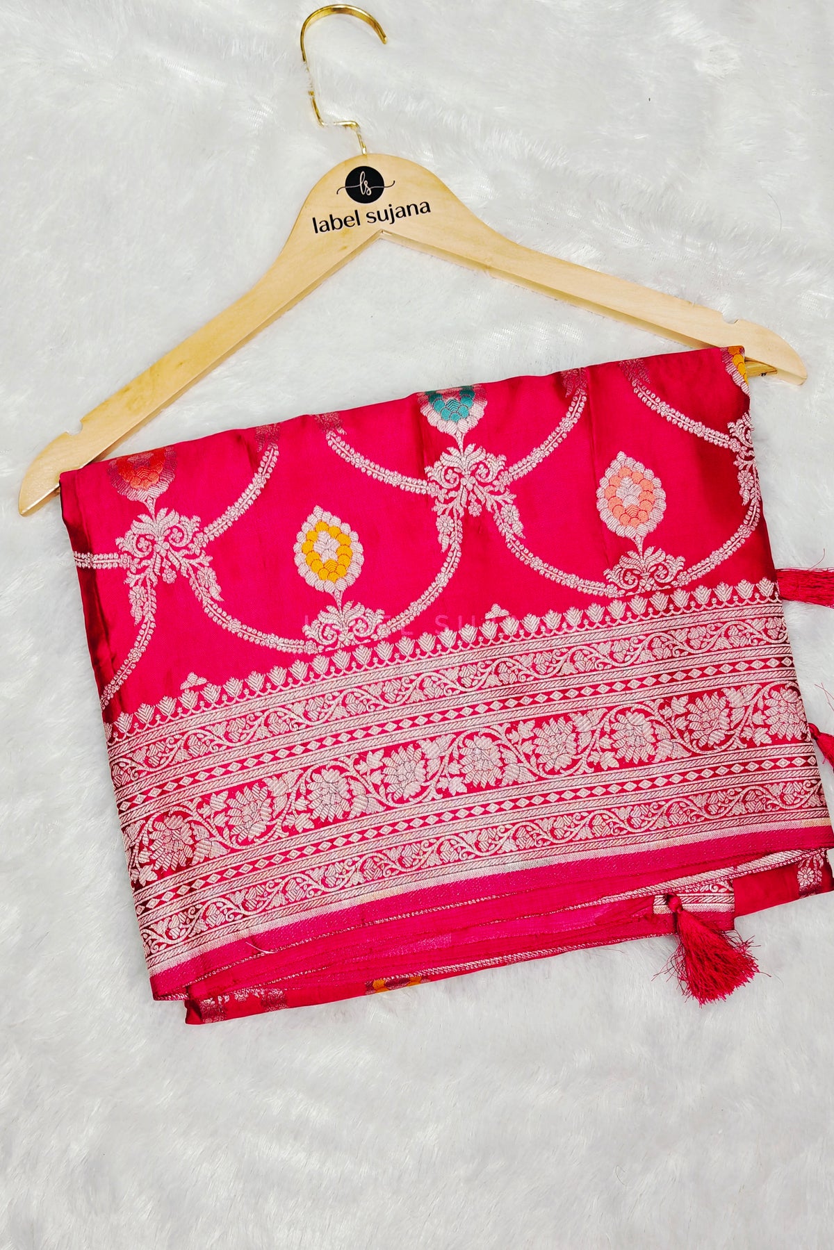 A Pink Silk Saree
