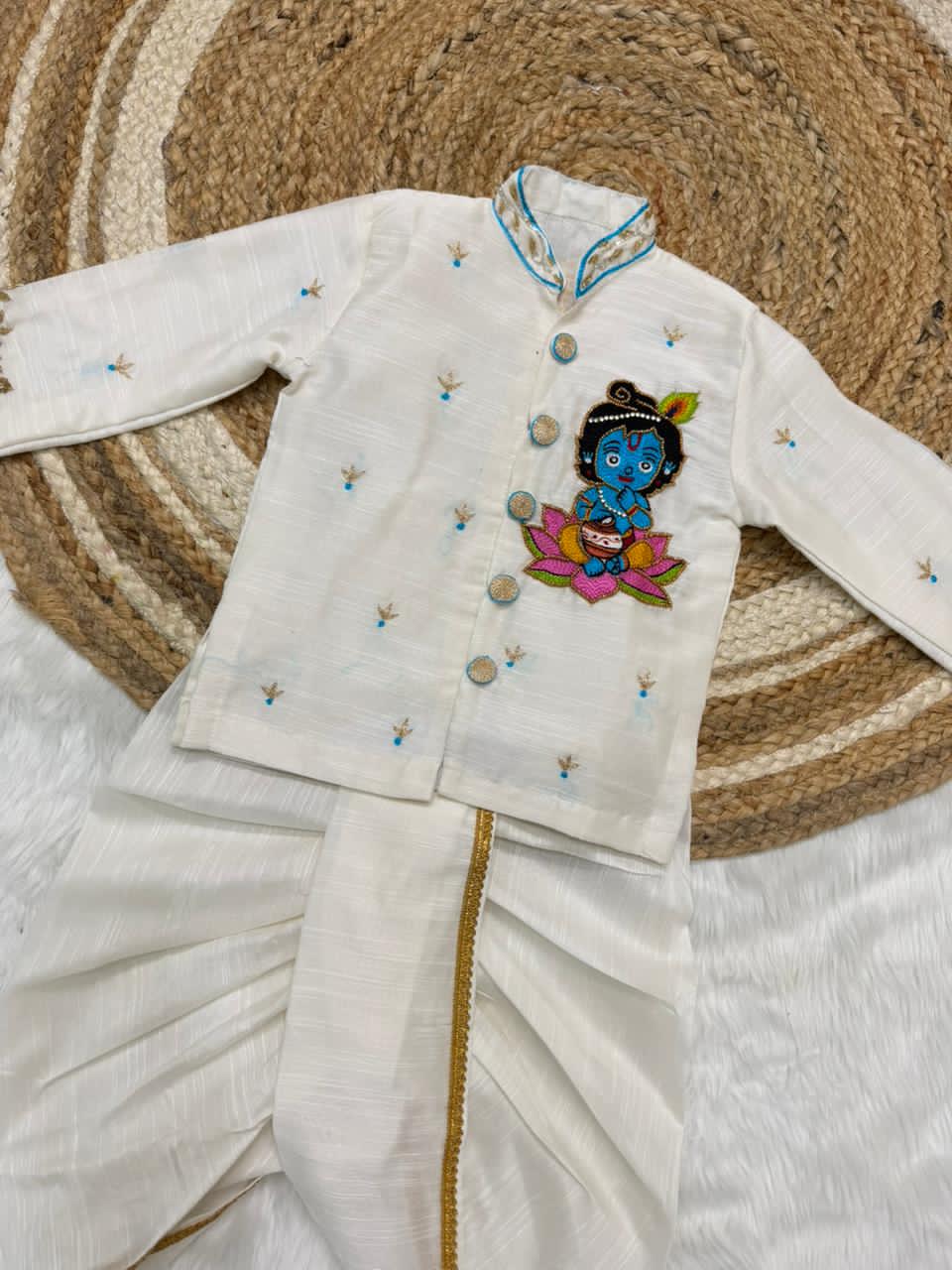 White dhoti set 