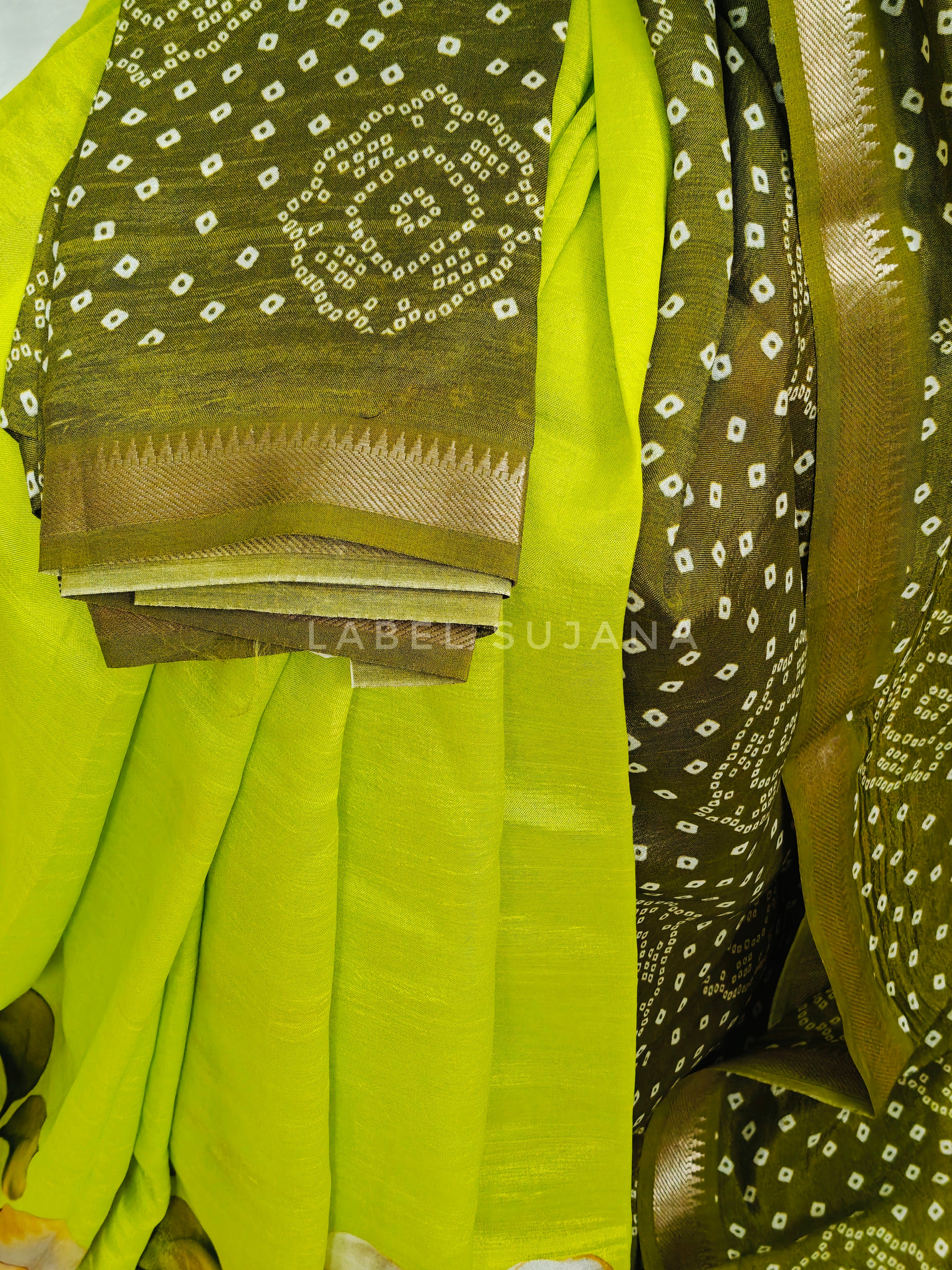 Langa Voni Style Mangalagiri Digital Pattu Saree LSS15